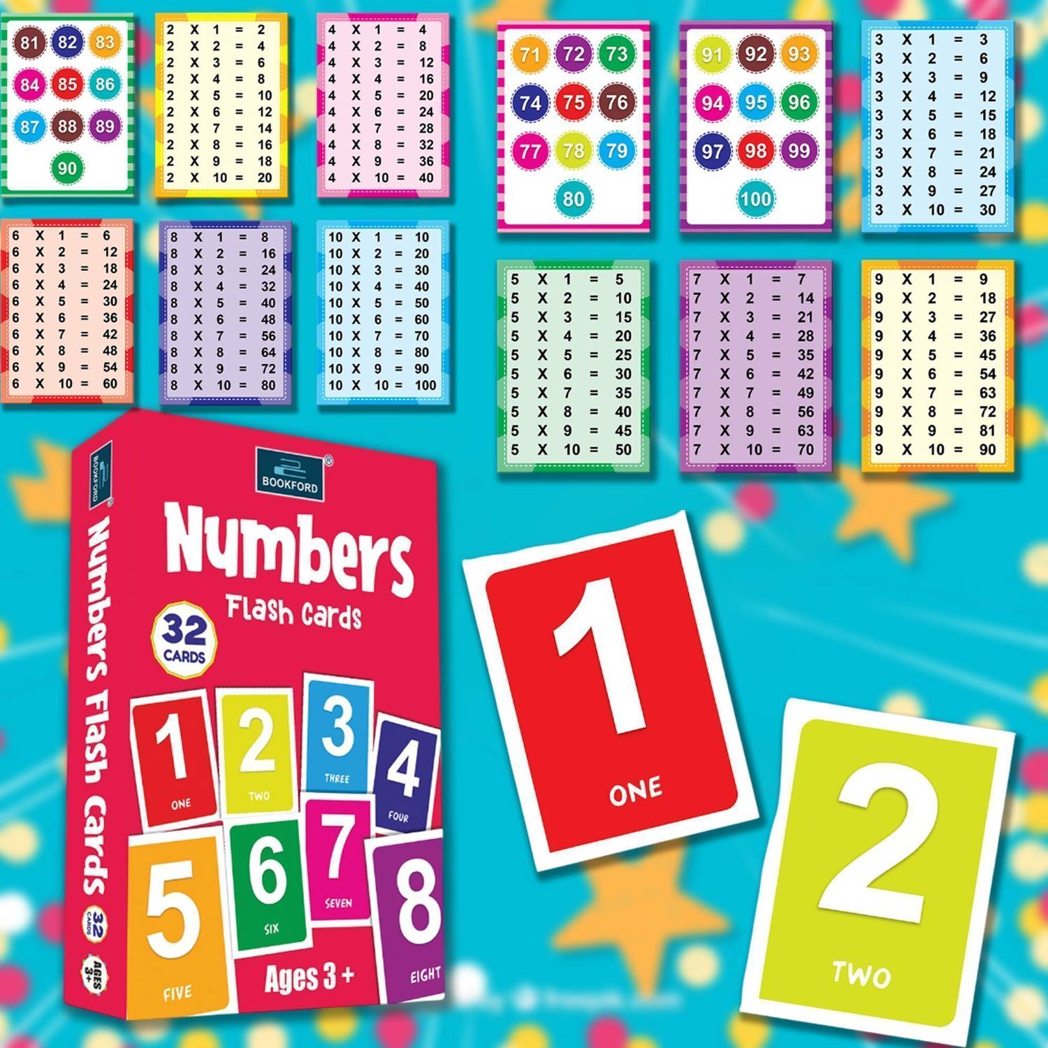 BOOKFORD Numbers 1-100 - Flash Cards For Kids Price in India - Buy