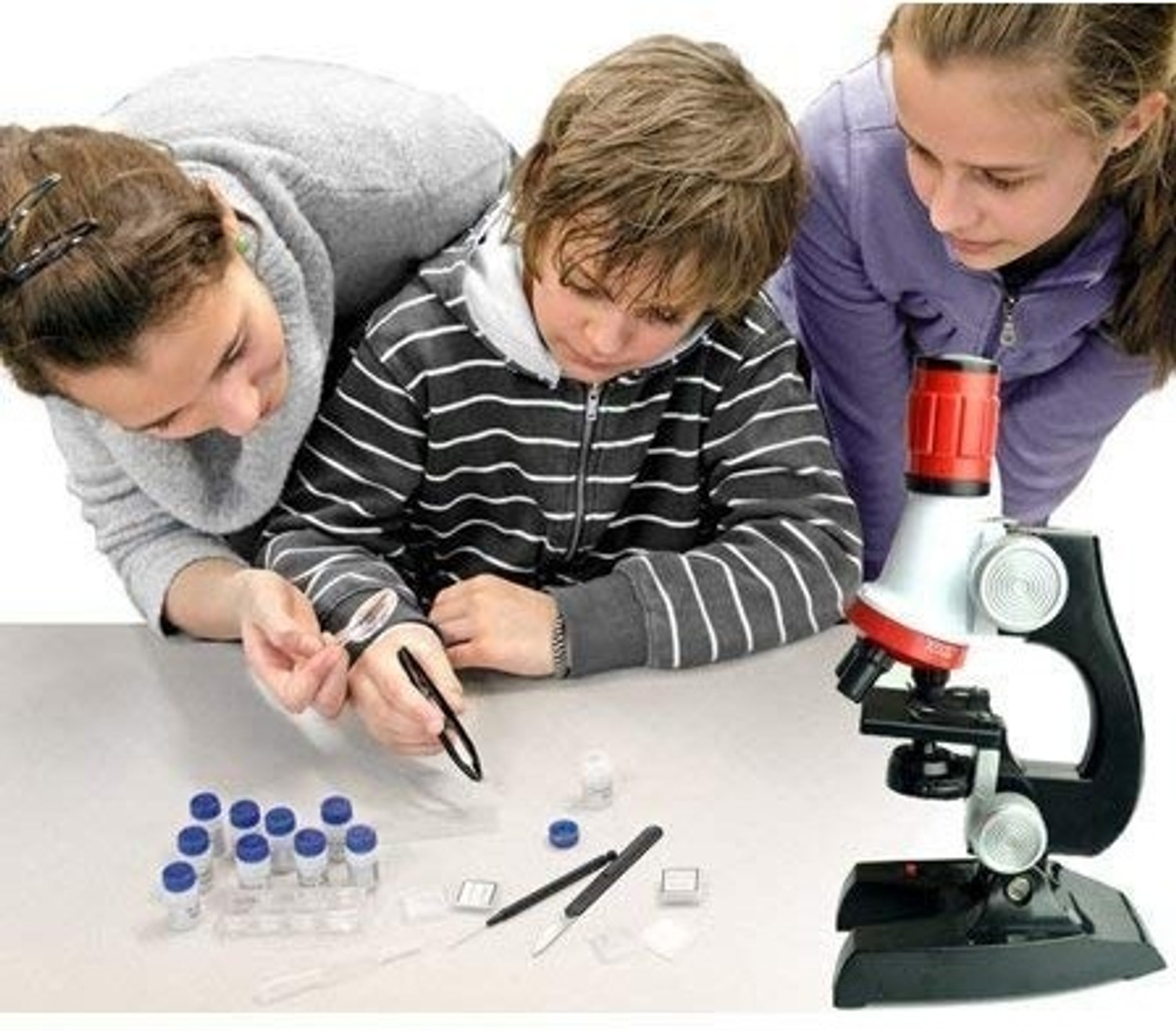 Image of Zuuluzrs Science Kits with Microscope Kit LED 100X 400X and 1200X Magnification LIMITED