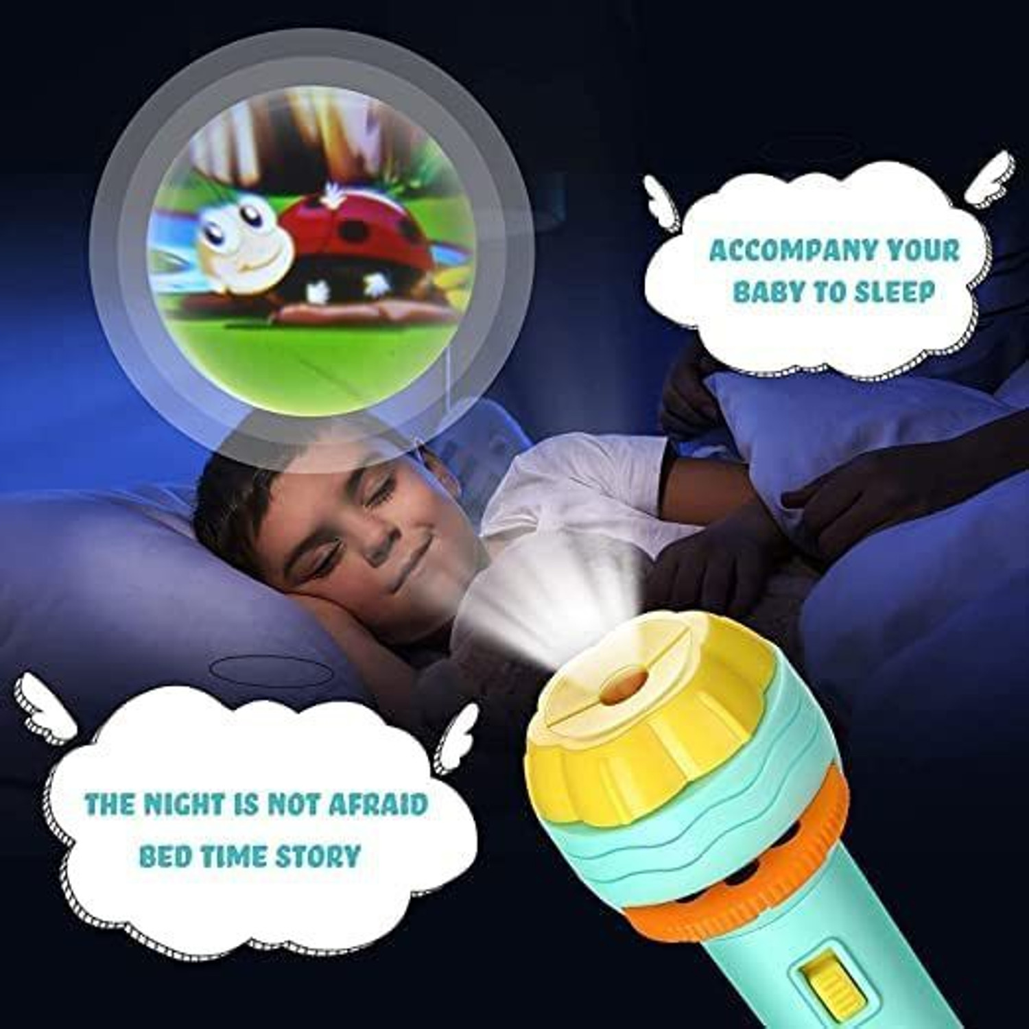 Image of Zefra Enterprise Mini Slide Projector Flashlight Torch, Kids Projection Light Toy (Multicolor)