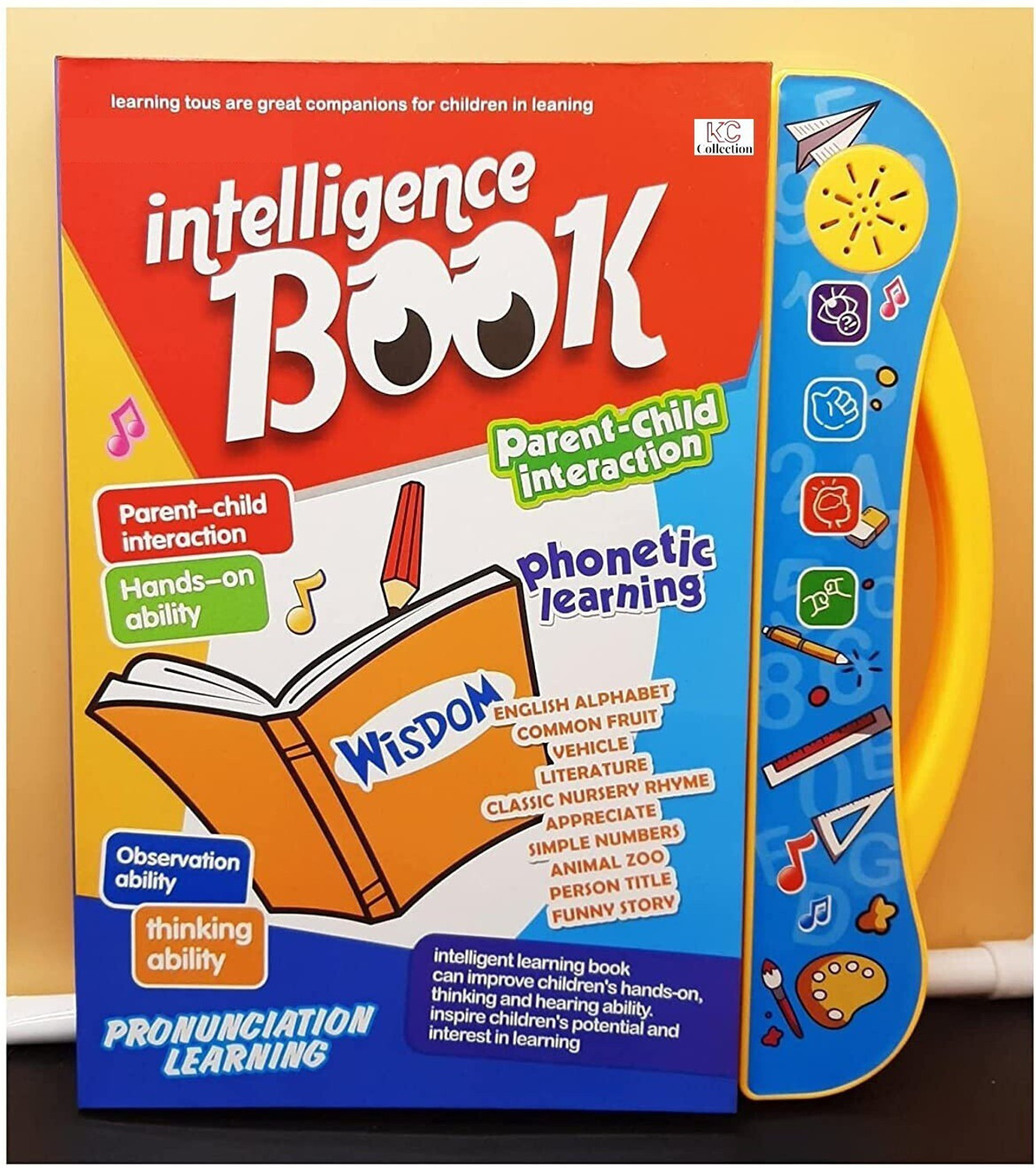 Image of KC COLLECTION Plastic Musical Learning Study Book for Kids | English Reading / Study Guide / ABC Learning E-Book / Sound Book, Multicolour
