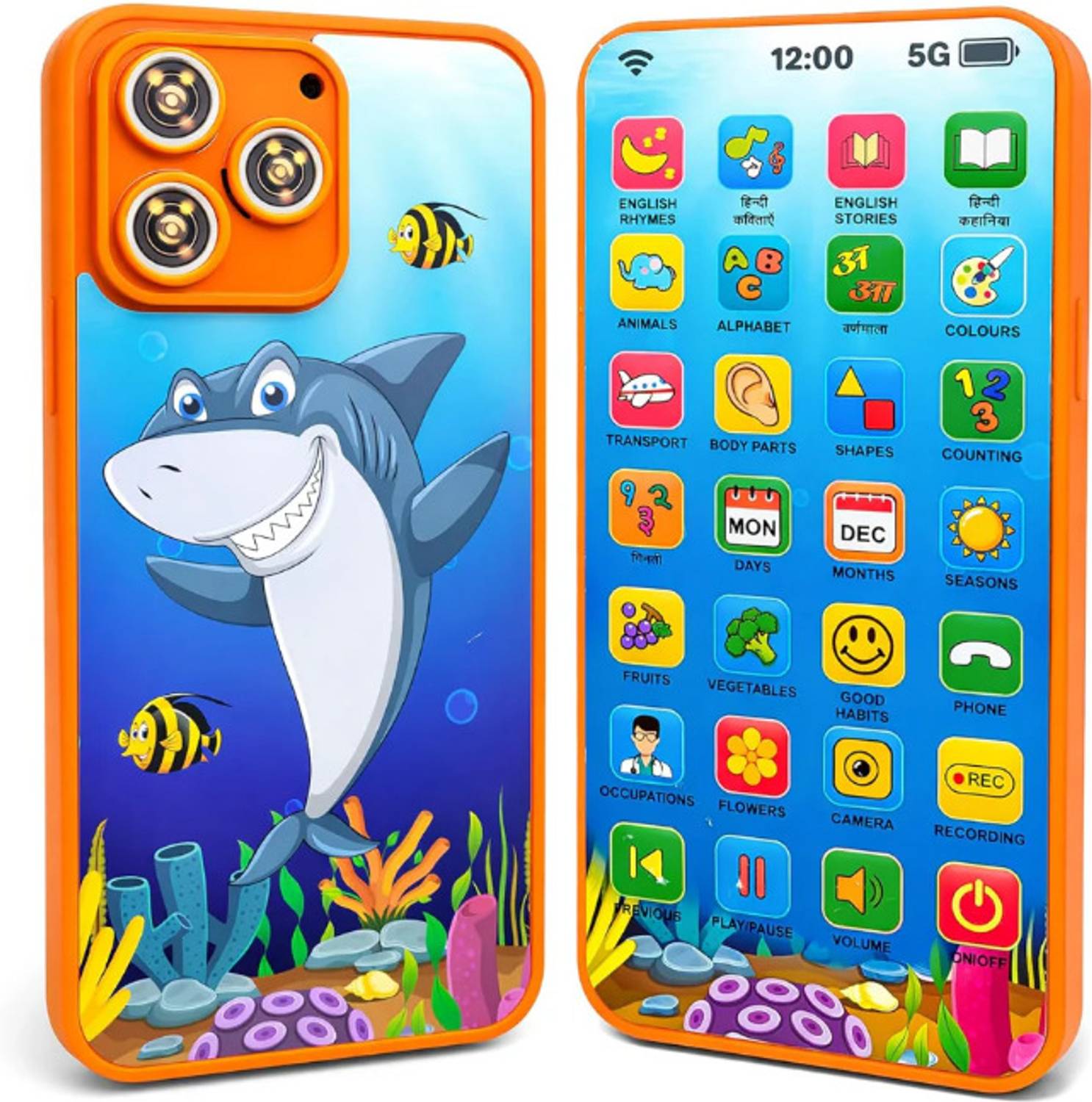 KanhaBazaar Educational Rechargeable Phone Toy, 24 Music Modes - Image 5