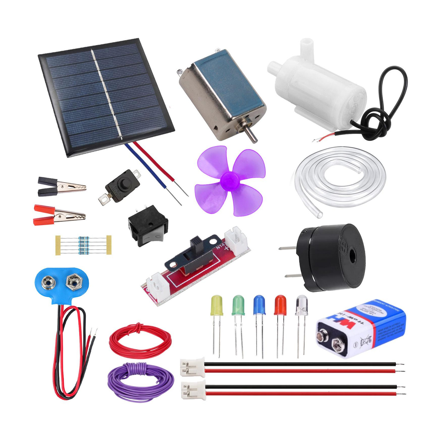 NEXT GEEK Science Project Kit Solar , Simple Circuit,Battery Water Pump With Manual