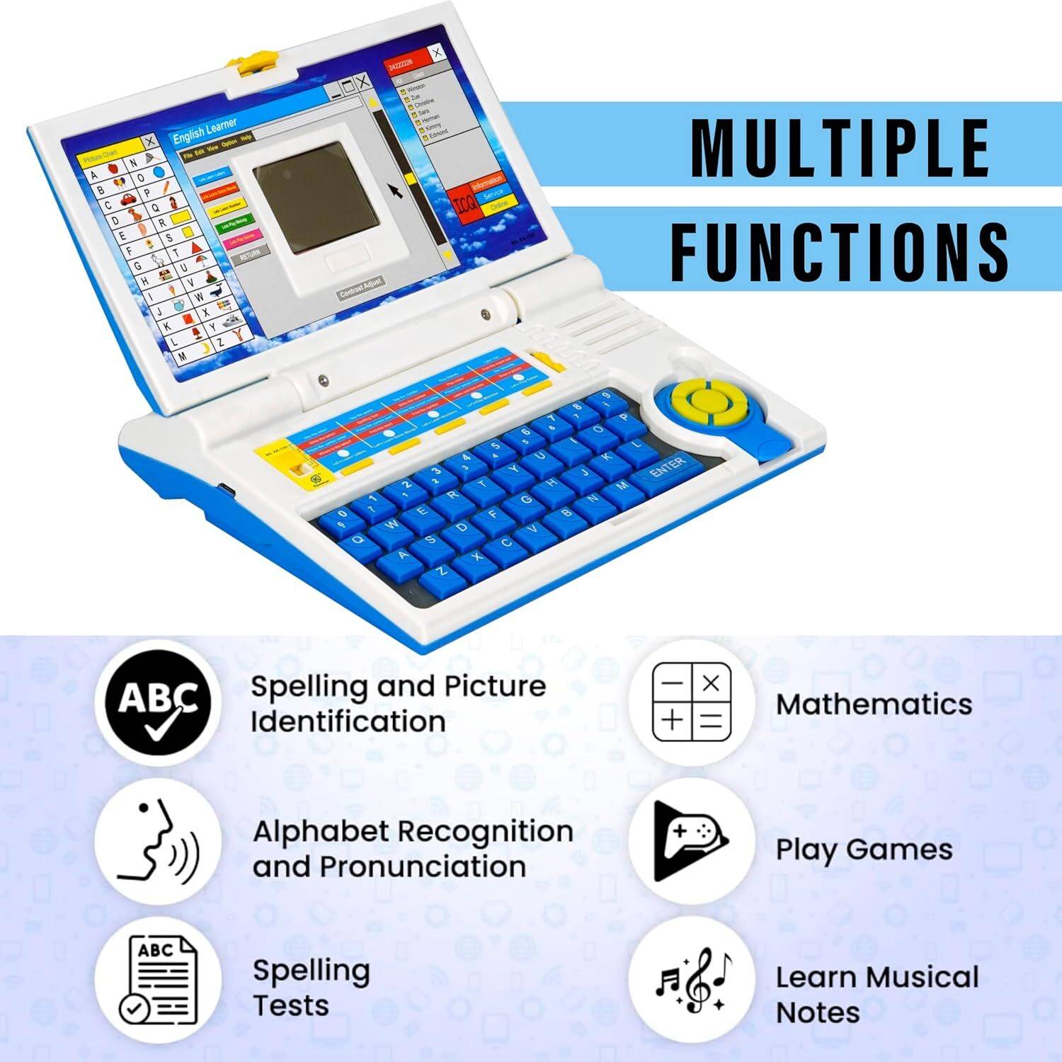 OCFI Educational Laptop Toy with Mouse for Kids - Image 4