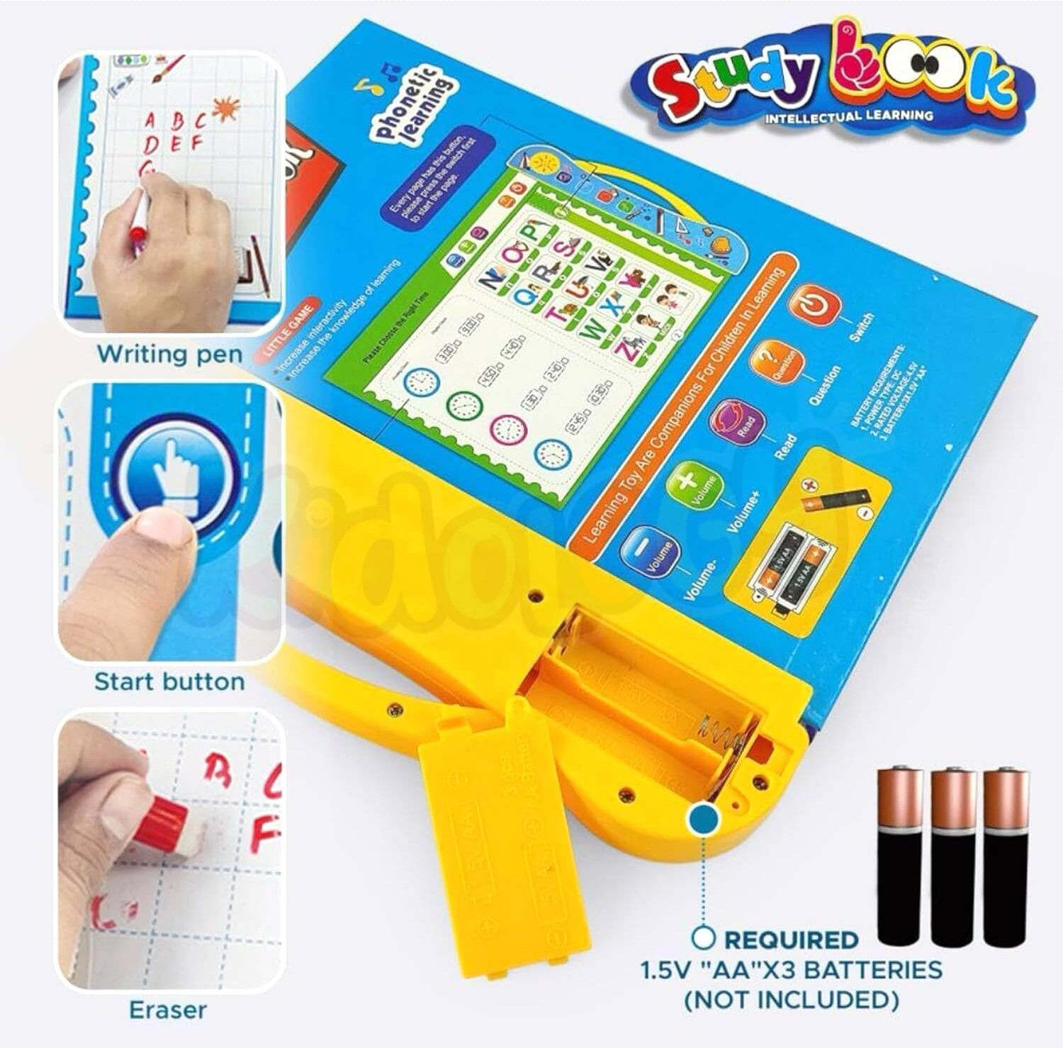Image of KC COLLECTION Plastic Musical Learning Study Book for Kids | English Reading / Study Guide / ABC Learning E-Book / Sound Book, Multicolour