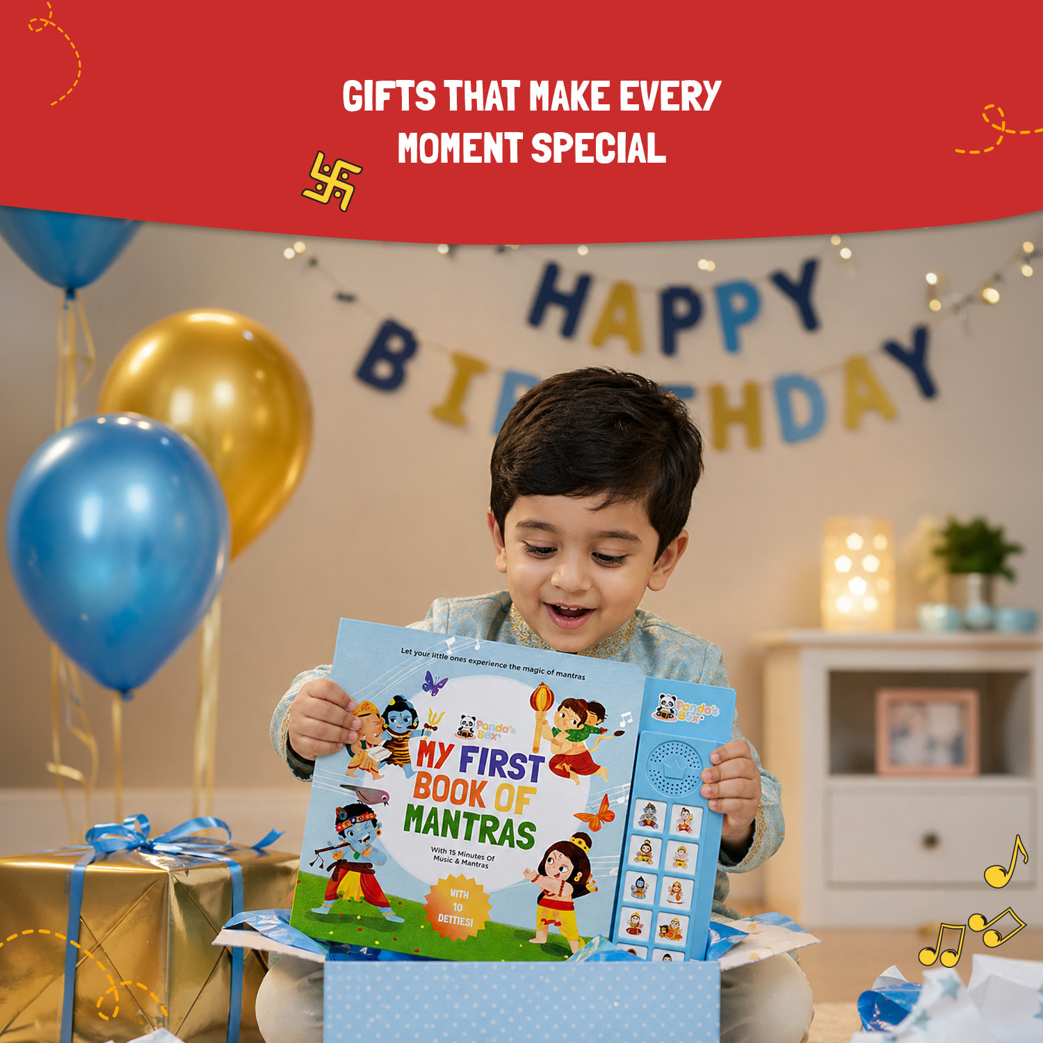 Image of Panda's Box My First Book of Mantras Interactive Musical Learning Book for Kids