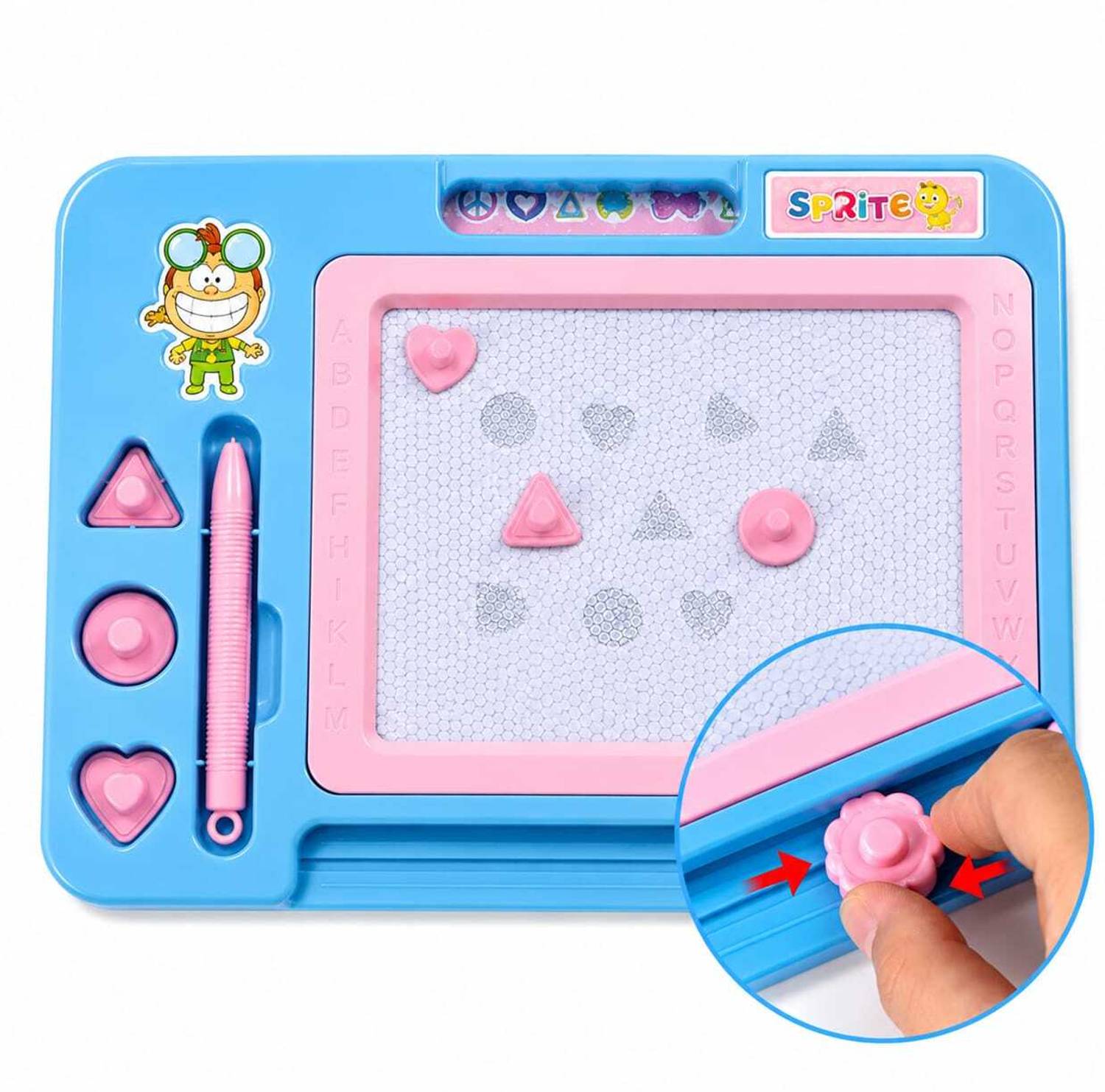 Liztora Magnetic Slate for Kids with 3 Stamps & Stylus - Image 3