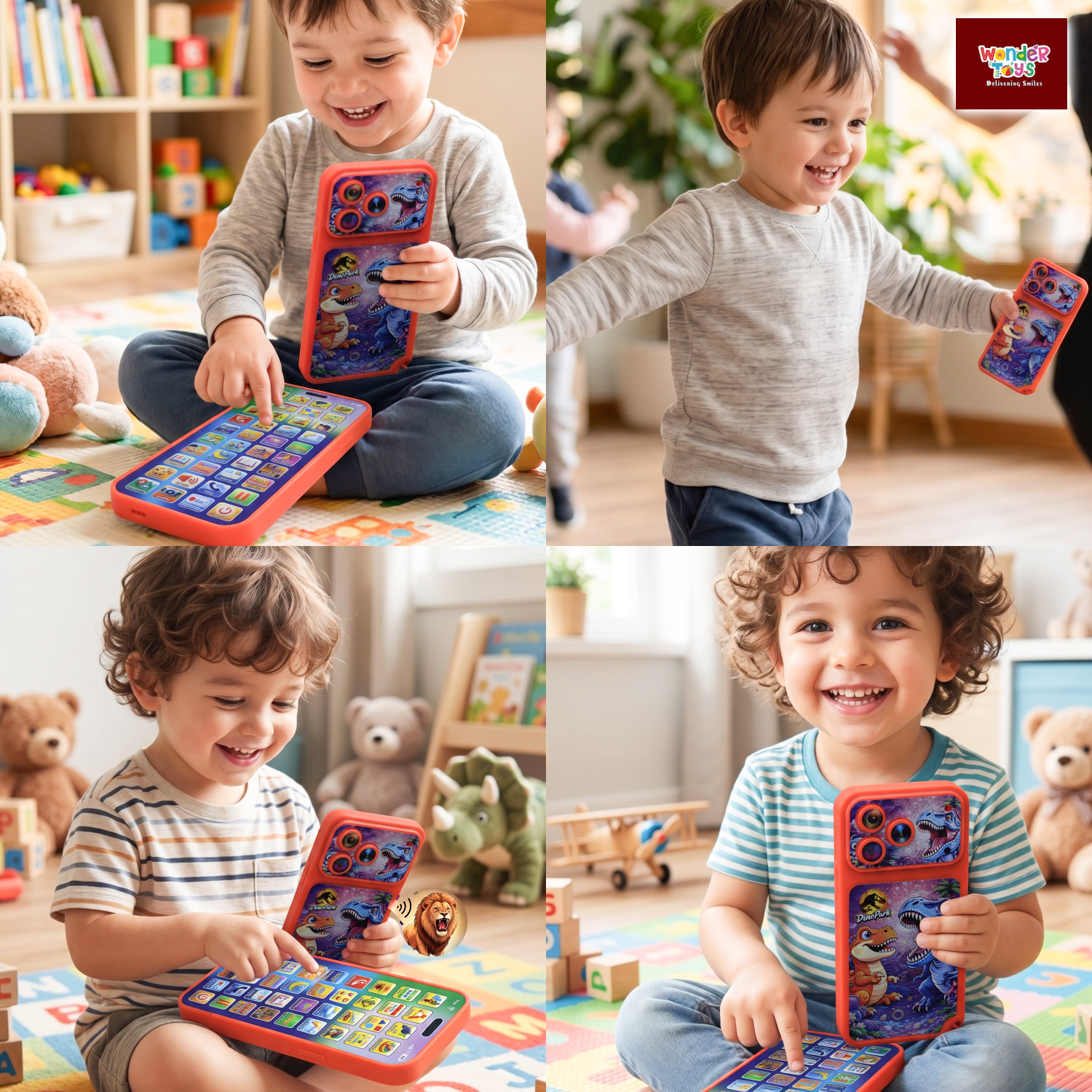 Image of Wonder LERNIX Pro Max Educational Phone - 184 Features 40 Buttons 13 Languages (Orange)