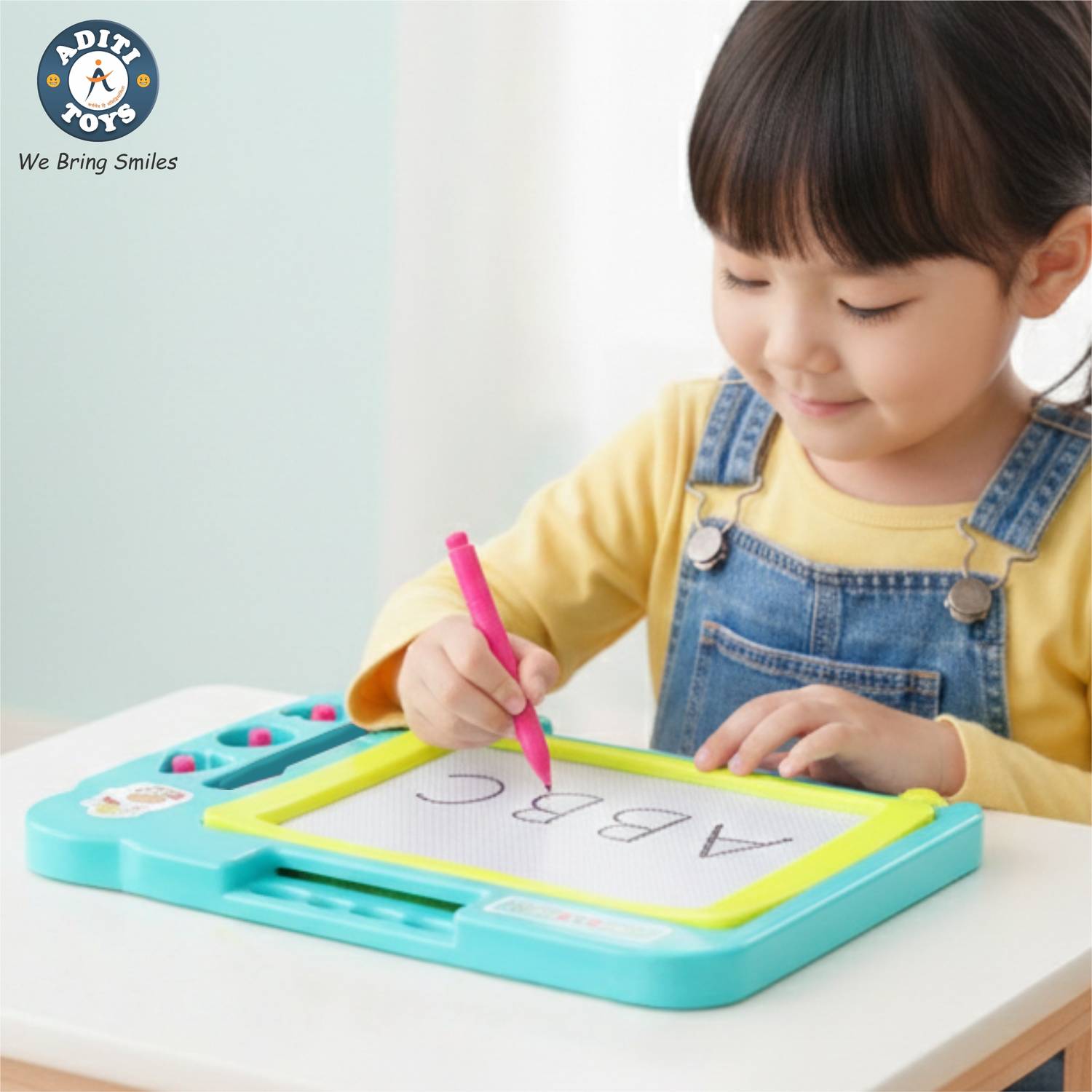 Aditi Toys Plastic Magnetic Slate for Kids, Easy to Write & Erase
