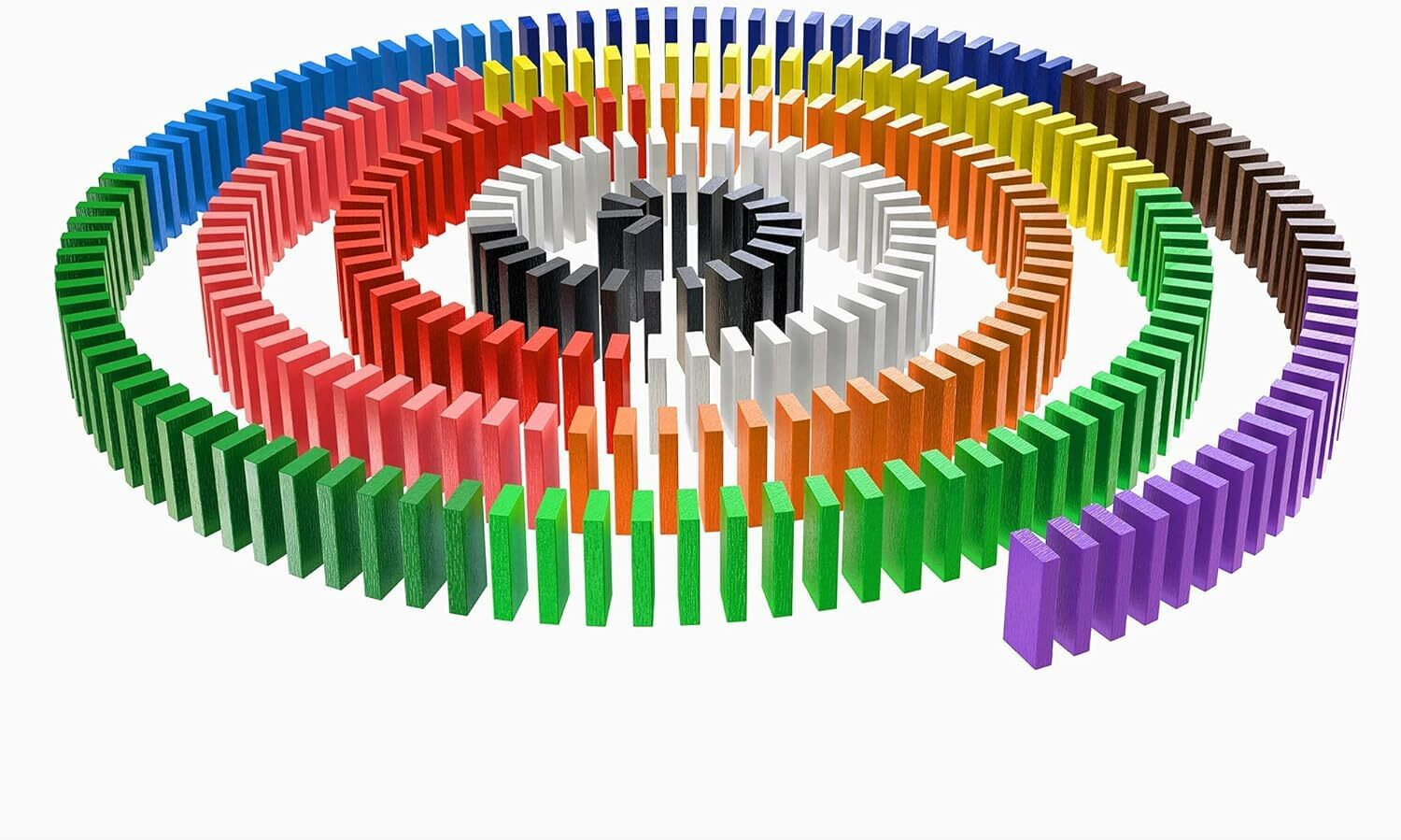 Image of TOOBIL Top Selling Kids Wooden Balancing Building Blocks & Real Domino Run Game-120pcs (Multicolor)