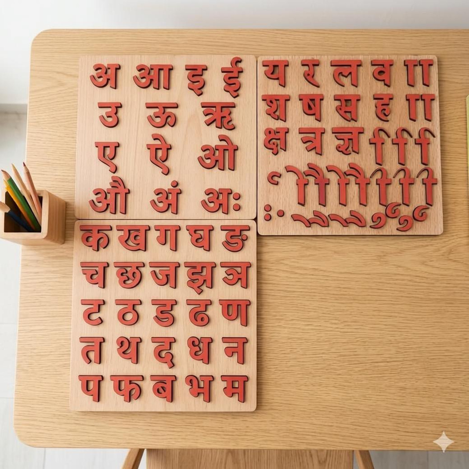 TANTRUMS Wooden Hindi Swar & Vyanjan Puzzle