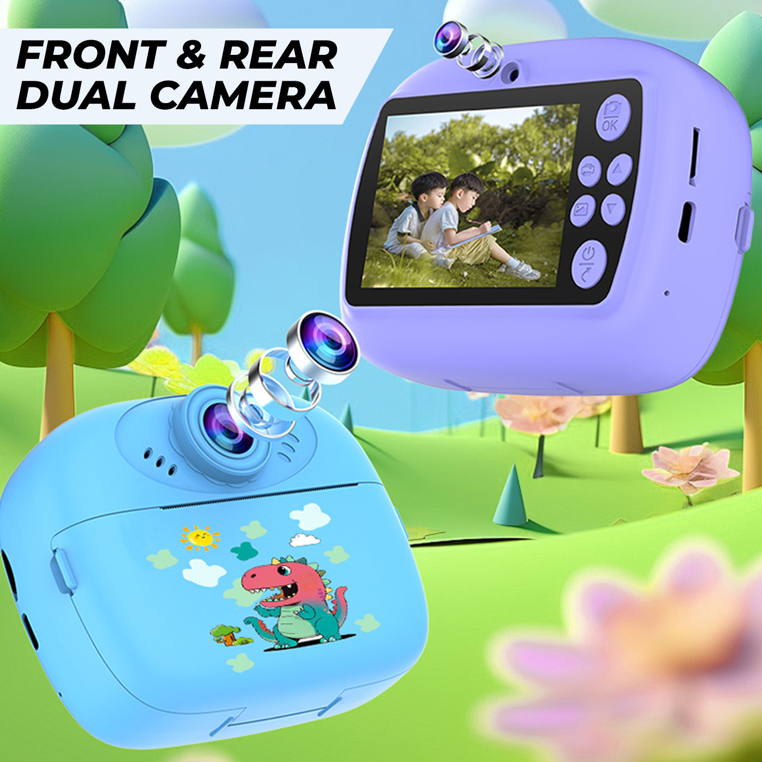 Image of MOBIZAC DIY Instant Digital Camera For Kids With Print Feature, Kids Gifting Camera Toy
