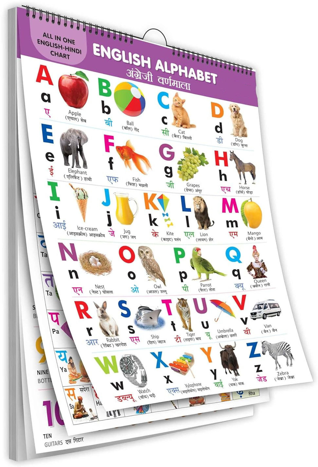 Image of GAMLOID Best Buy English Chart For Kids 36 x 50 cm - Children Spiral Wall Picture Chart (Multicolor)