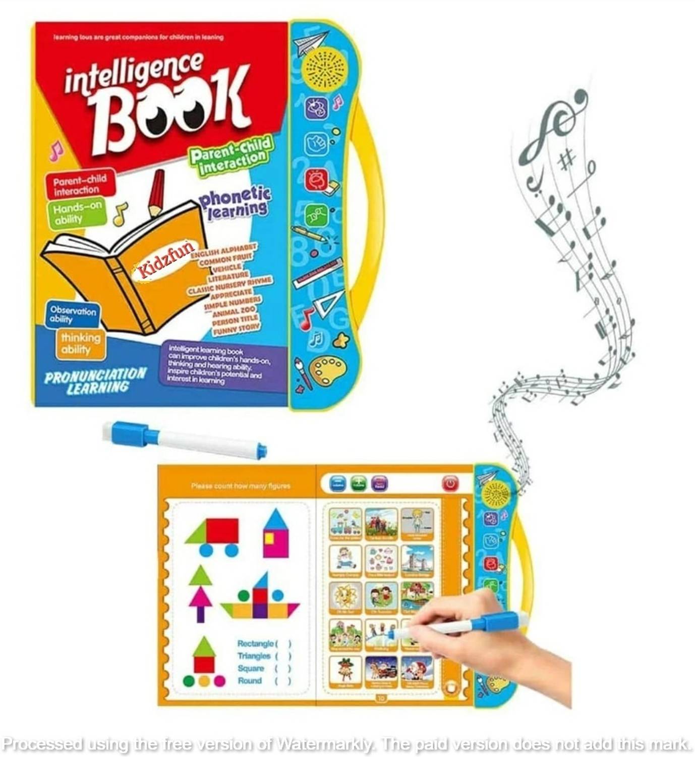 Kidzfun Educational Learning Book for 3+ Kids, Boys, Toddlers (Intelligence Book)