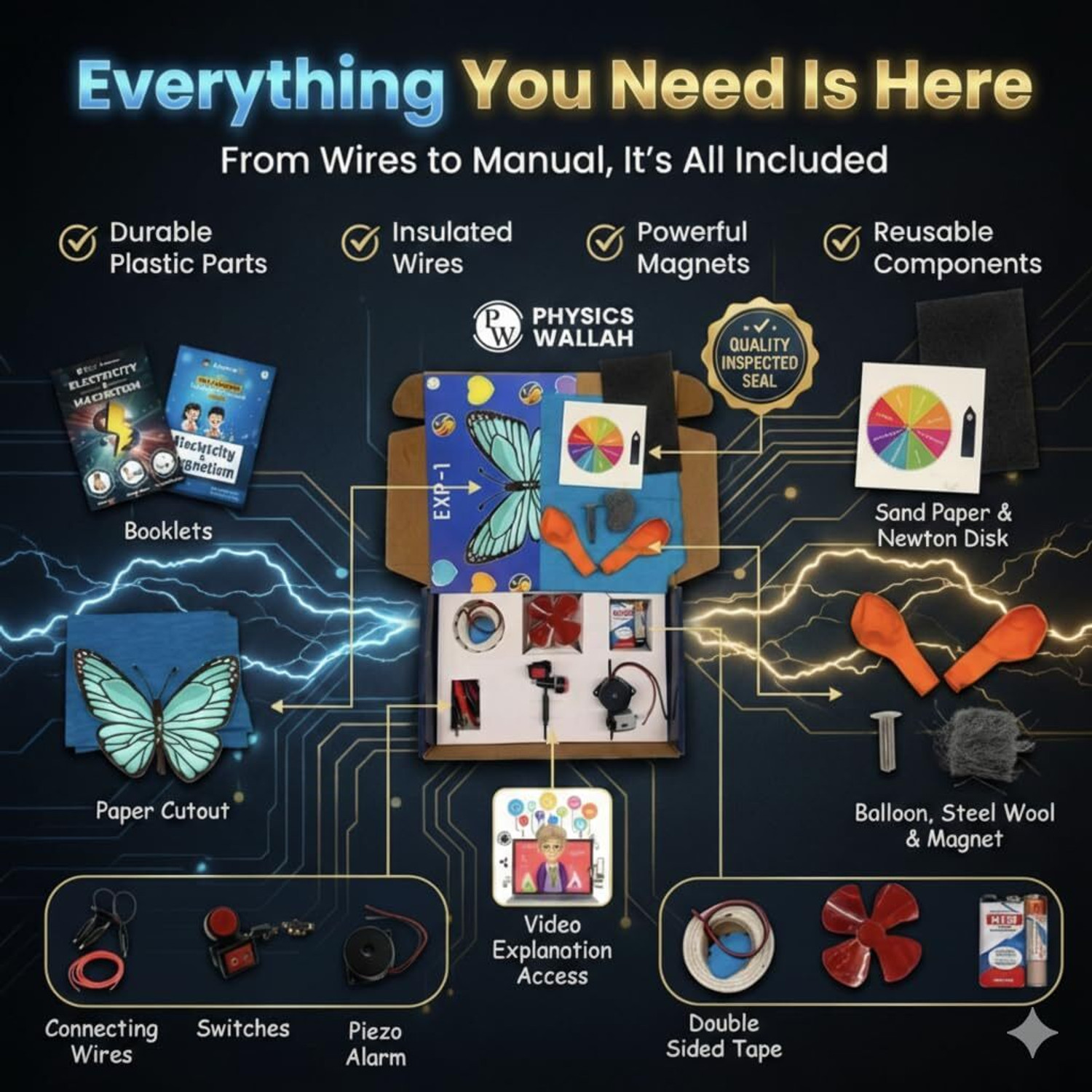 Image of PW Curious Jr. Electricity & Magnetism Science Projects Kit