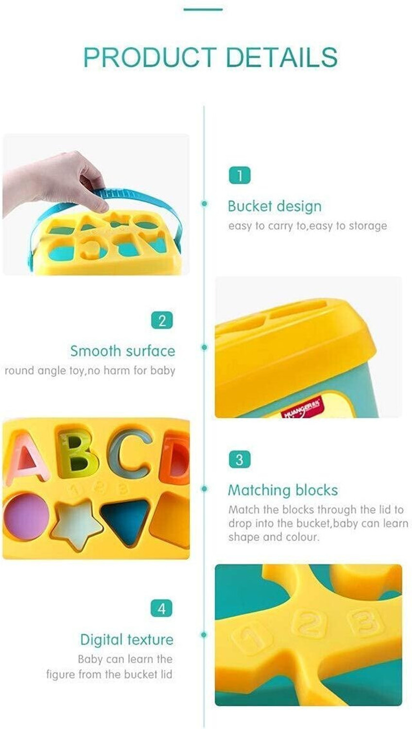 Image of himanshu tex Baby and Toddler Plastic First Block Shape Sorter Colors ABCD Toys