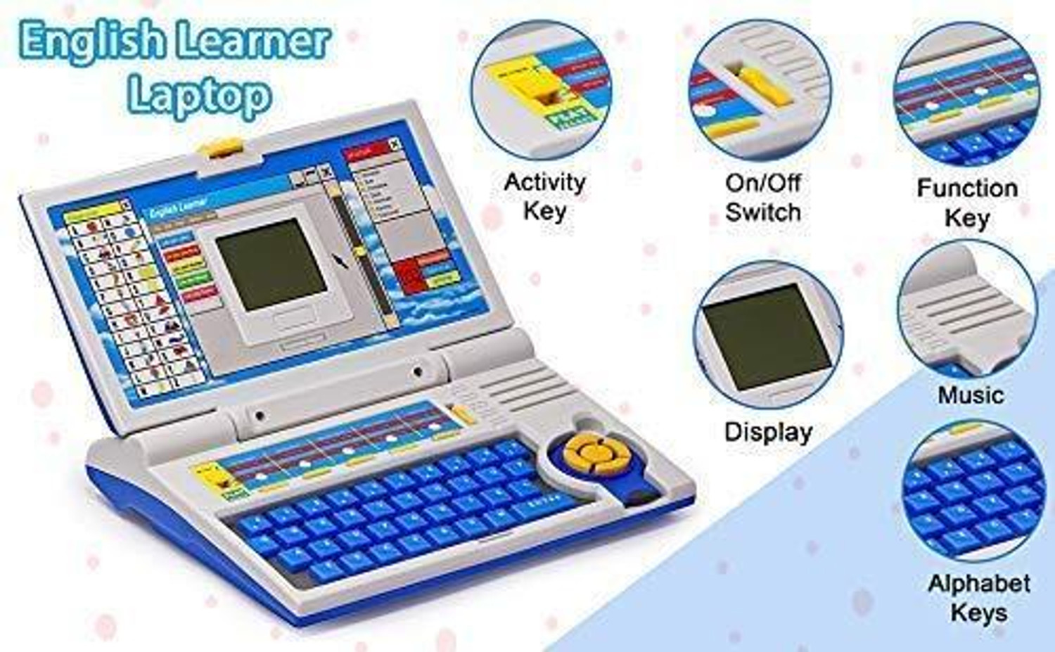 Image of AHYRA Learning Education Laptop Toy 20 Activities & Games Laptop for Kids
