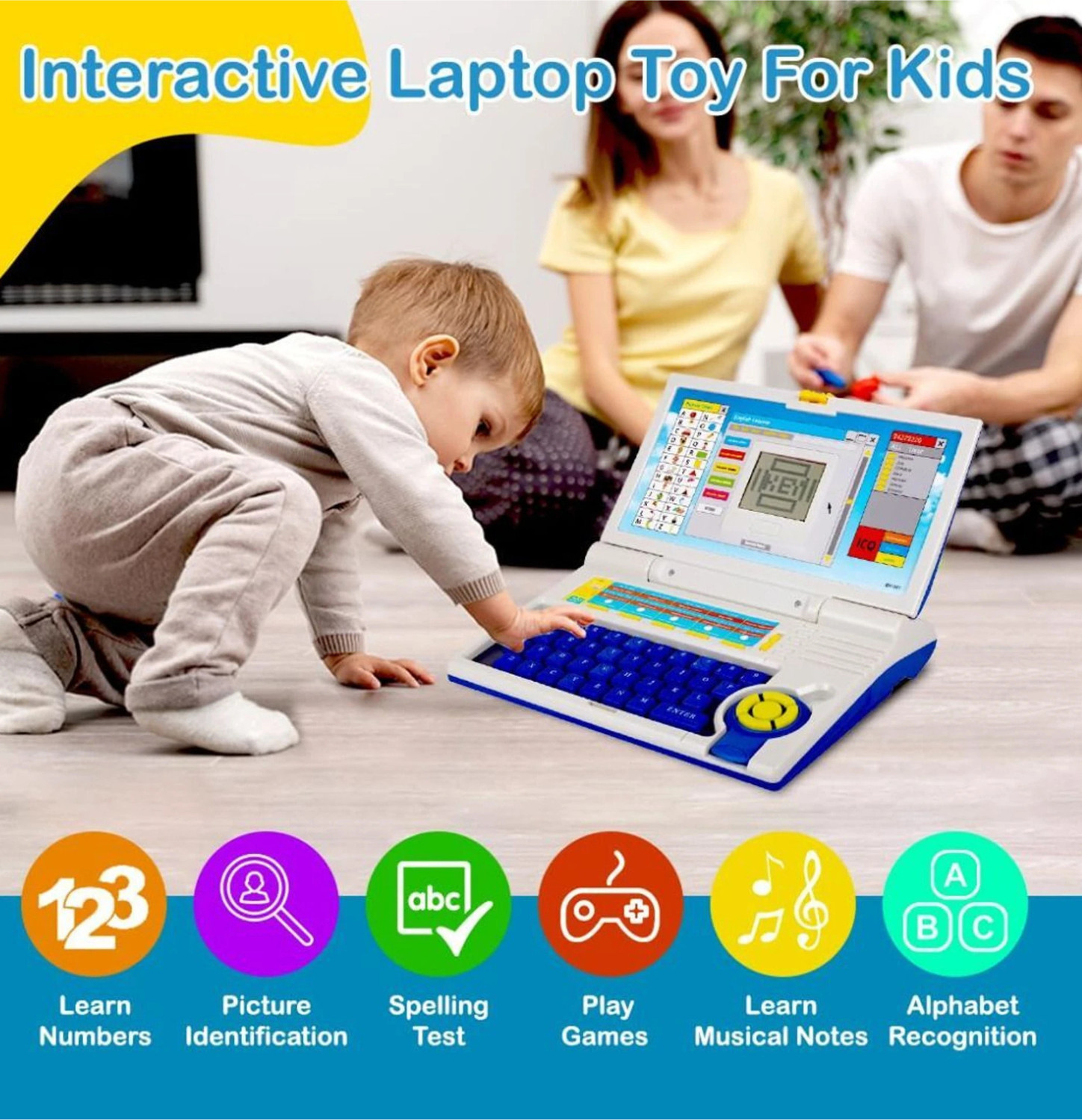 Image of CRYNBOO KIDZ LEARNER EDUCATIONAL LAPTOP BLUE