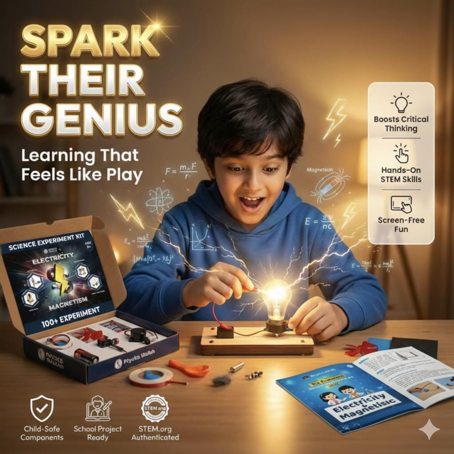 Image of PW Curious Jr. Electricity & Magnetism Science Projects Kit