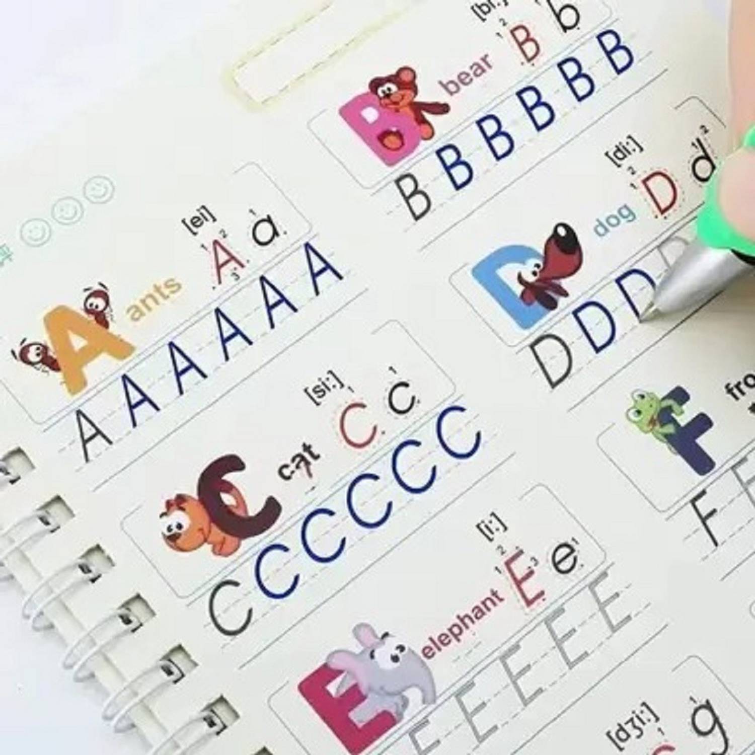 7Eleven Enterprise Magic Practice Copybook, (4 BOOK + 10 REFILL+ 1 Pen +1 Grip) Number Tracing Sank
