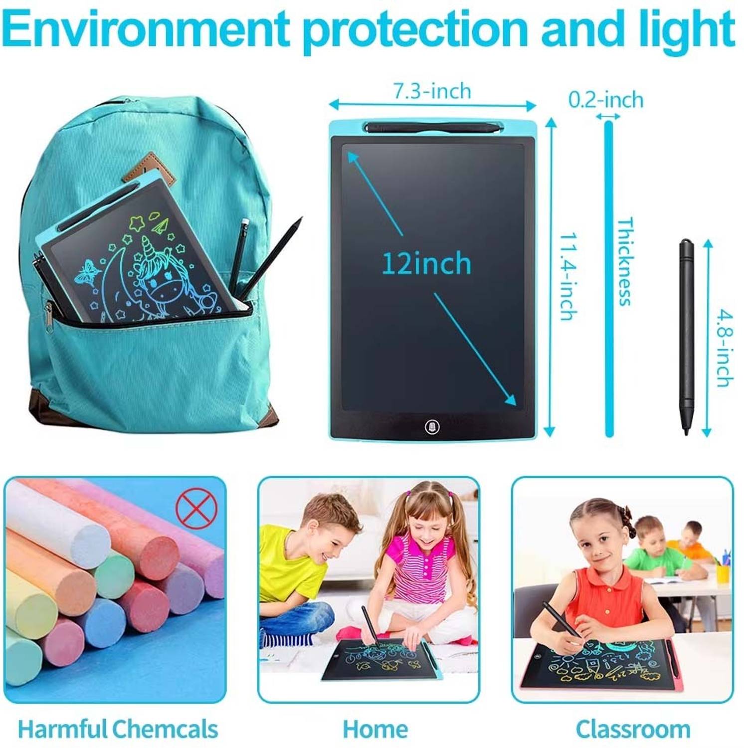 Vicorp 12 inch LCD Writing Digital Slate Pad for Kids - Image 2