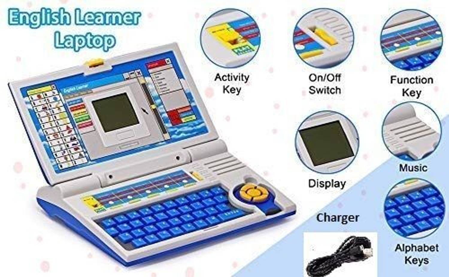 AESGOP Kids Educational Computer Blue - Image 1