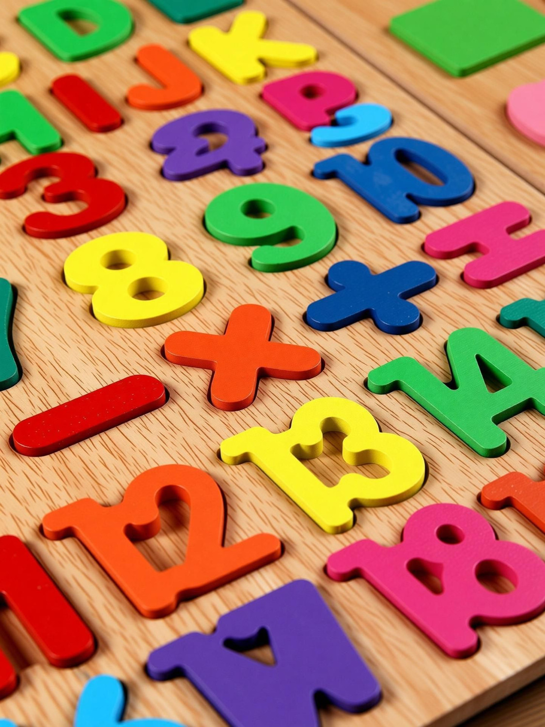 Image of VHD Wooden Alphabet Number & Shape Learning Puzzle Board for Kids WPP18
