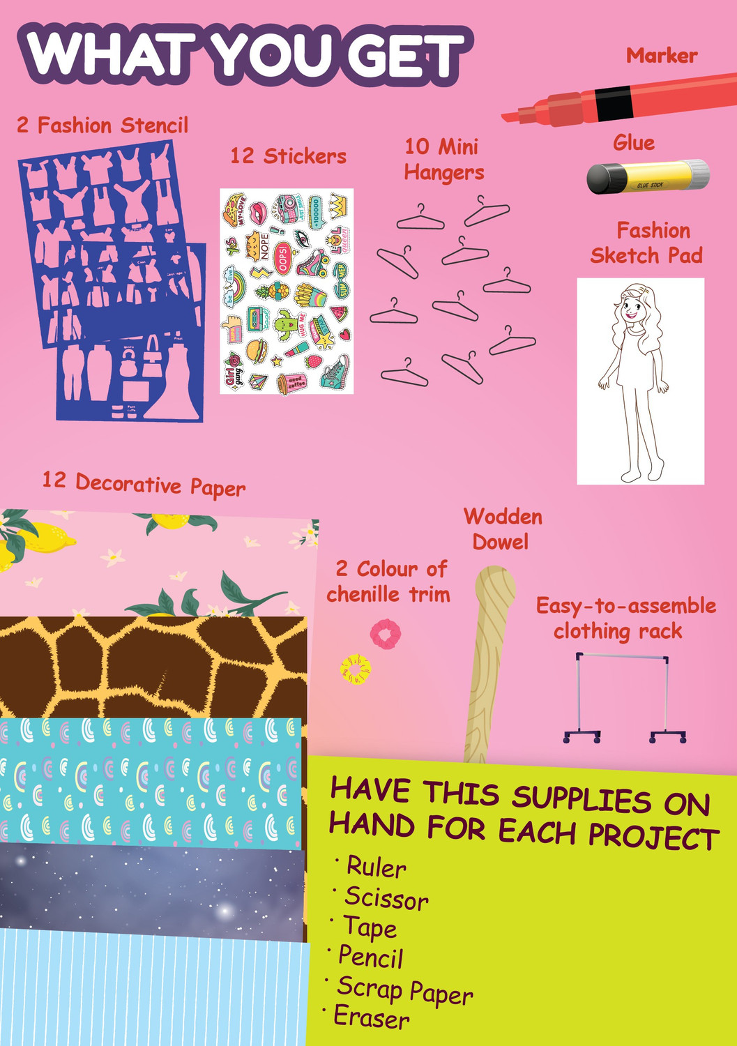 Image of Little Olive Princess Edition DIY Kit | Theme DIY Tiny Fashion Studio Kit| 4 Years and Above
