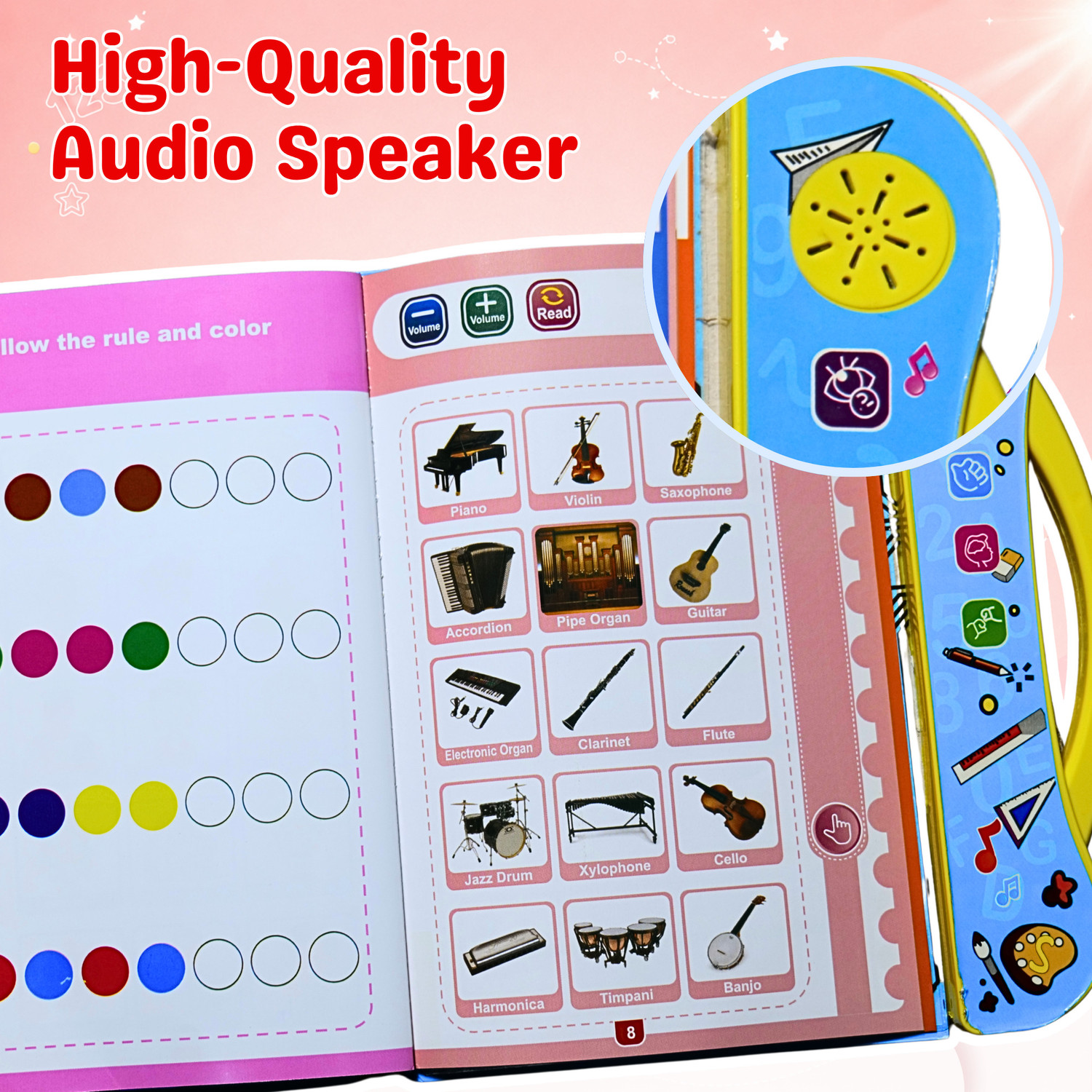 Image of WISHLUCK Intelligence Sound Book for Kids | ABC, Numbers, Rhymes Learning Toy
