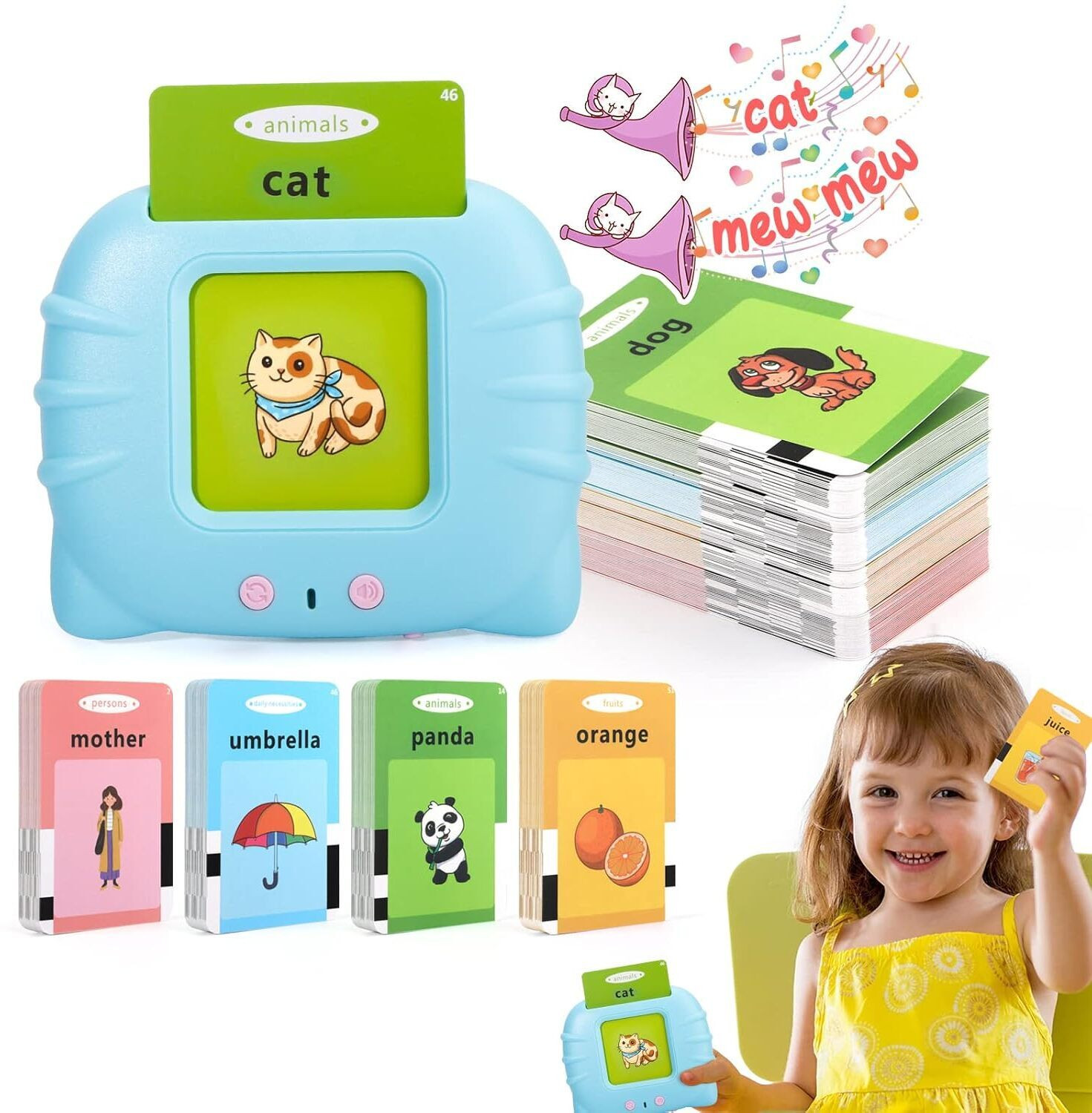 Image of Nutshell Talking Flash Cards 112 Double Side Cards Baby Educational Toys for Kids