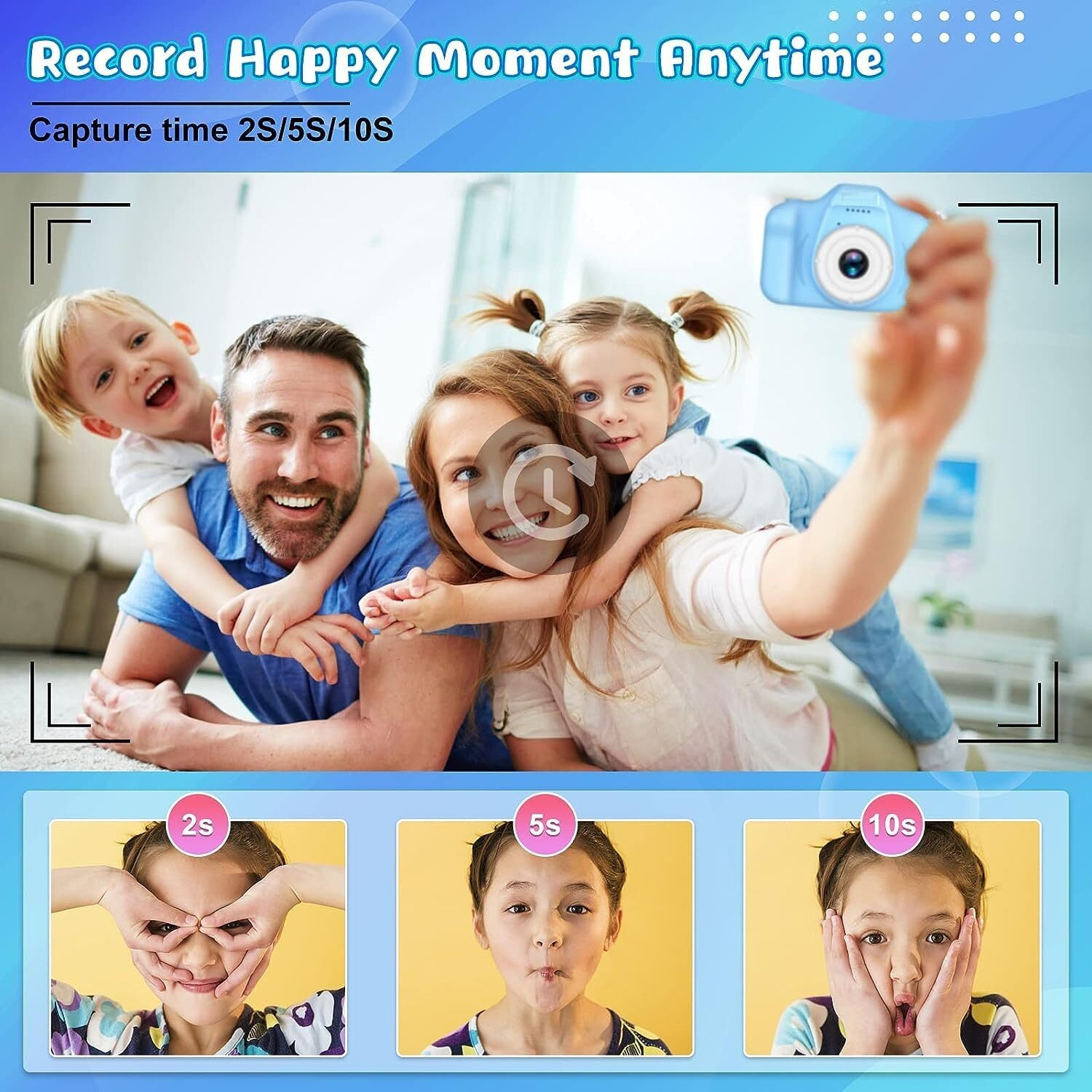 Image of TECNOLOGIA TOYS Digital Camera Birthday Gift for Kids Digital Video Camera for Toddler, Sports and Action Camera