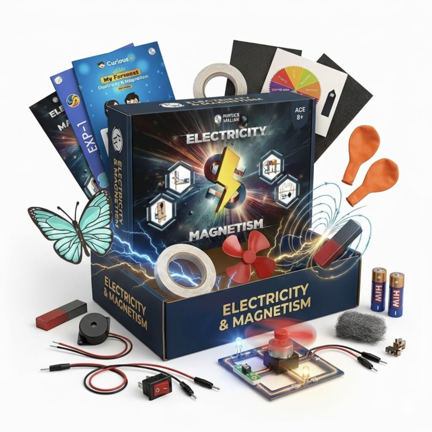 Image of PW Curious Jr. Electricity & Magnetism Science Projects Kit
