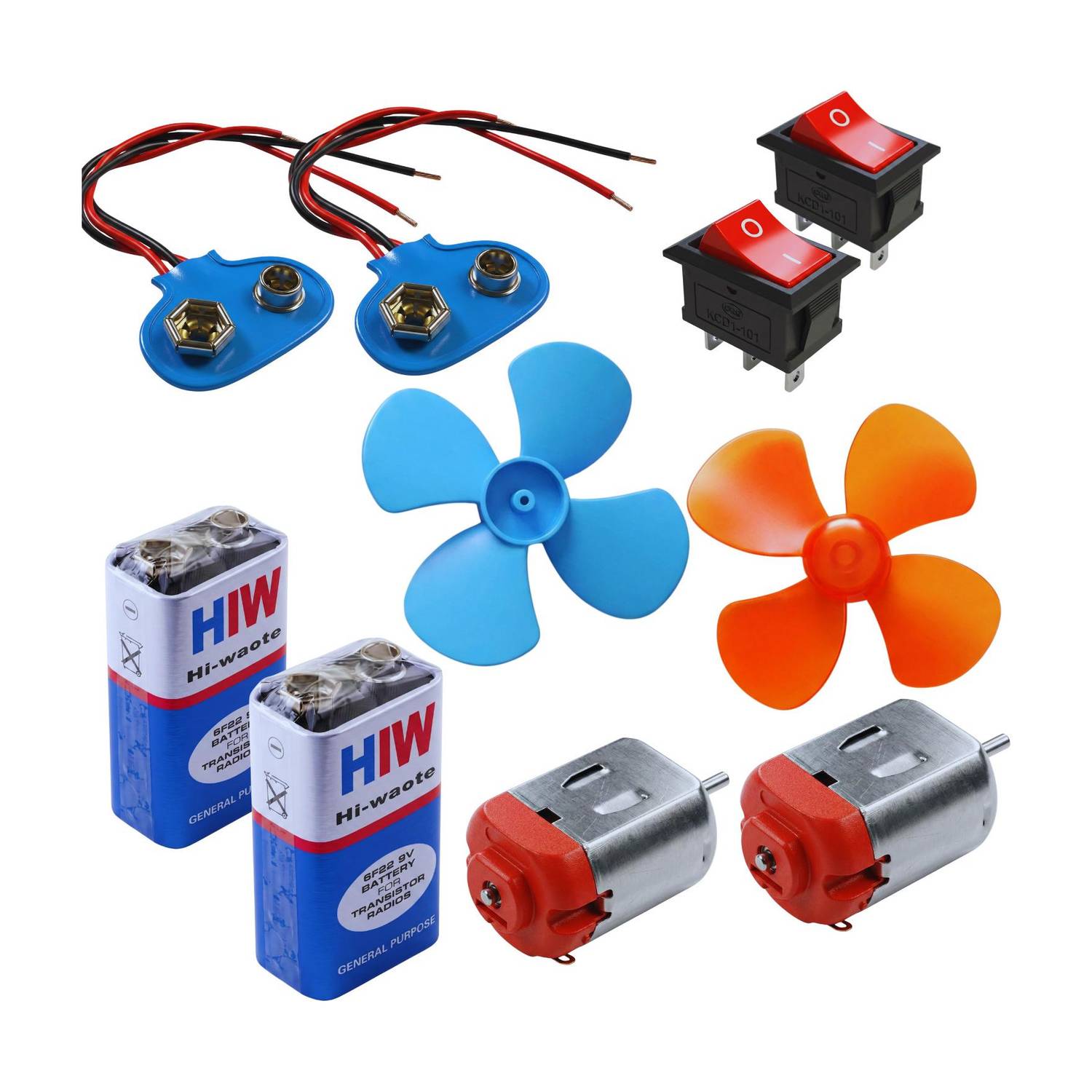 careforkids Simple Circuit Kit for Kids: Battery Operated Mini Fan - Fun DIY Science