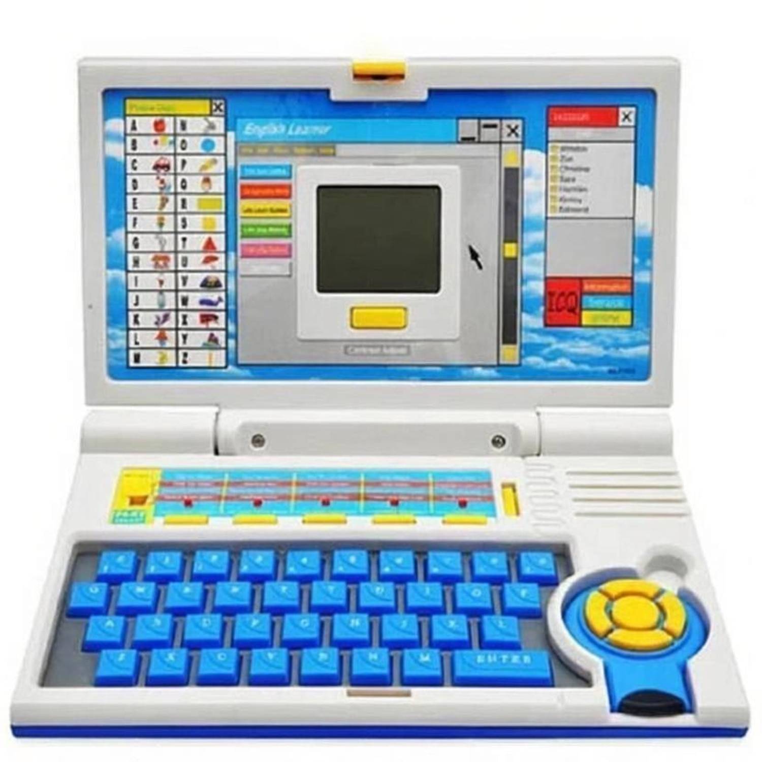 BabyBliss educational computer abc and 123 learning kids laptop with led display and music with mouse