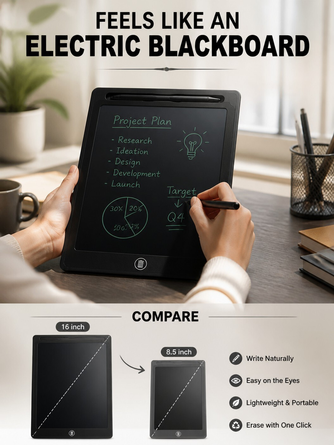 Image of HelloKids 16 or 18 inch lcd writing pad , Electronic Writing Pad Drawing Board