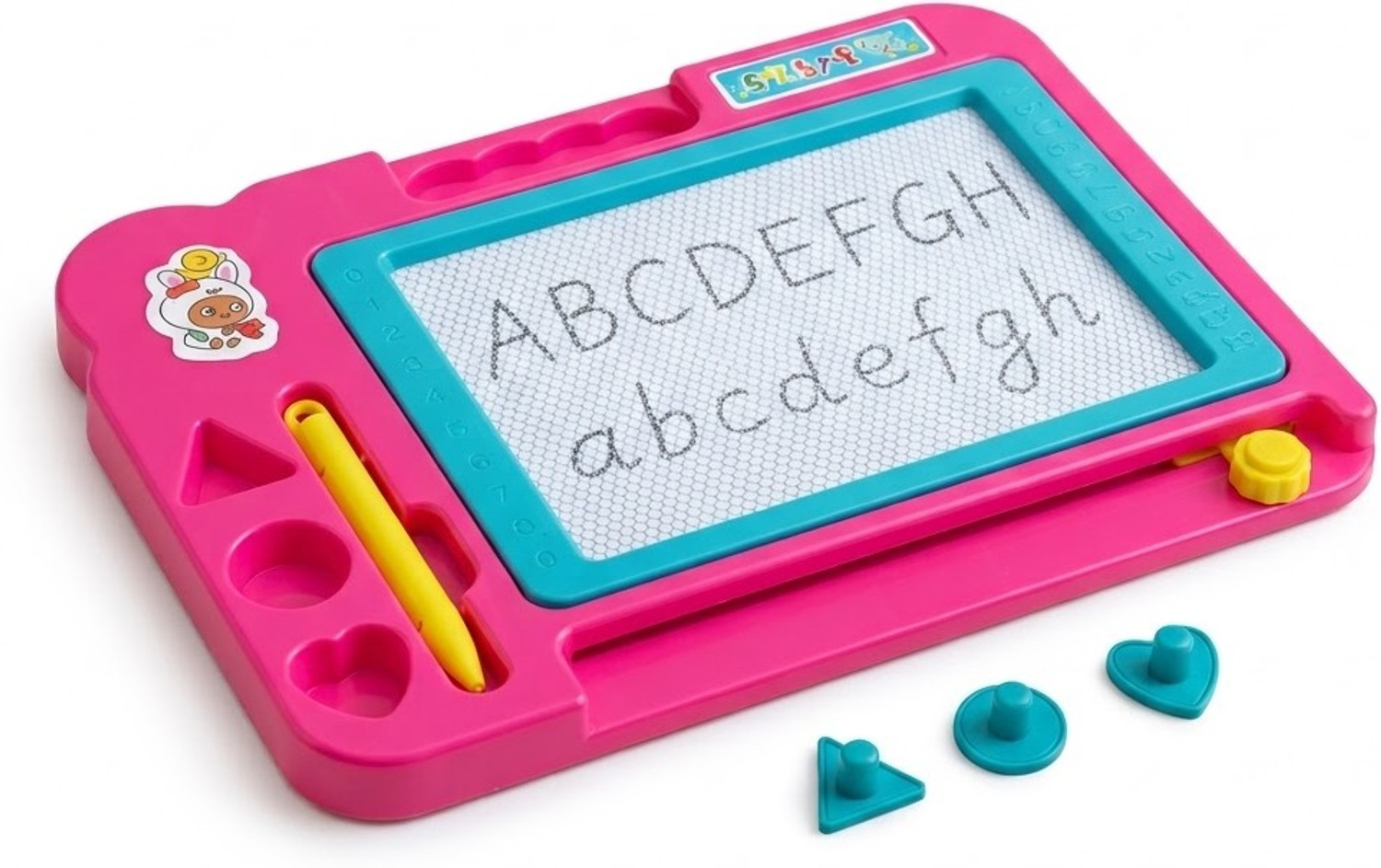 Image of JOLLYHOP EDUCATIONAL MAGNETIC MAGIC SLATE / REUSABLE MAGNETIC DOODLE PAD (PINK EDITION) (Pink)