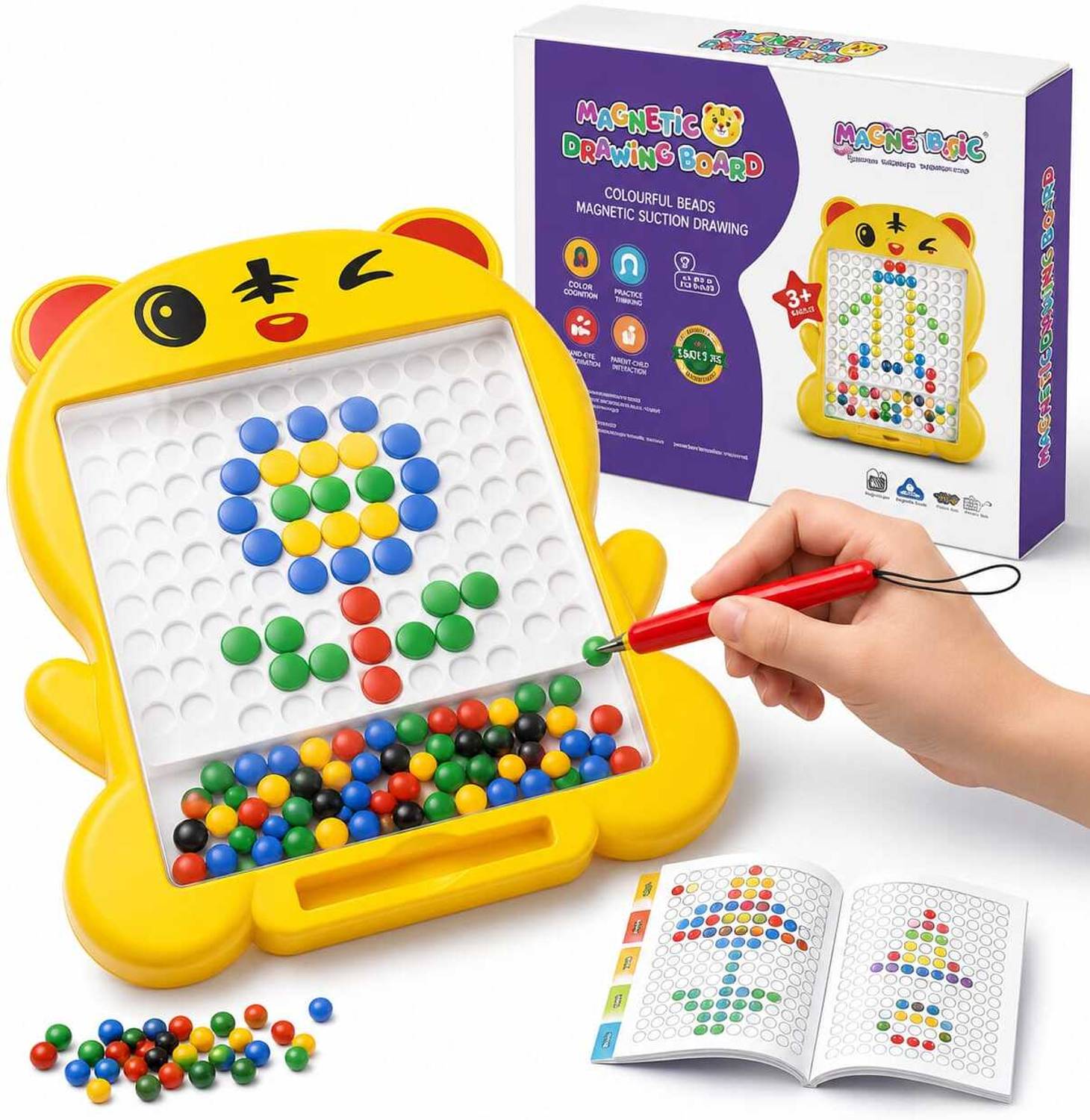 luxelivingstore Magnetic Drawing Board For Kids (Yellow)