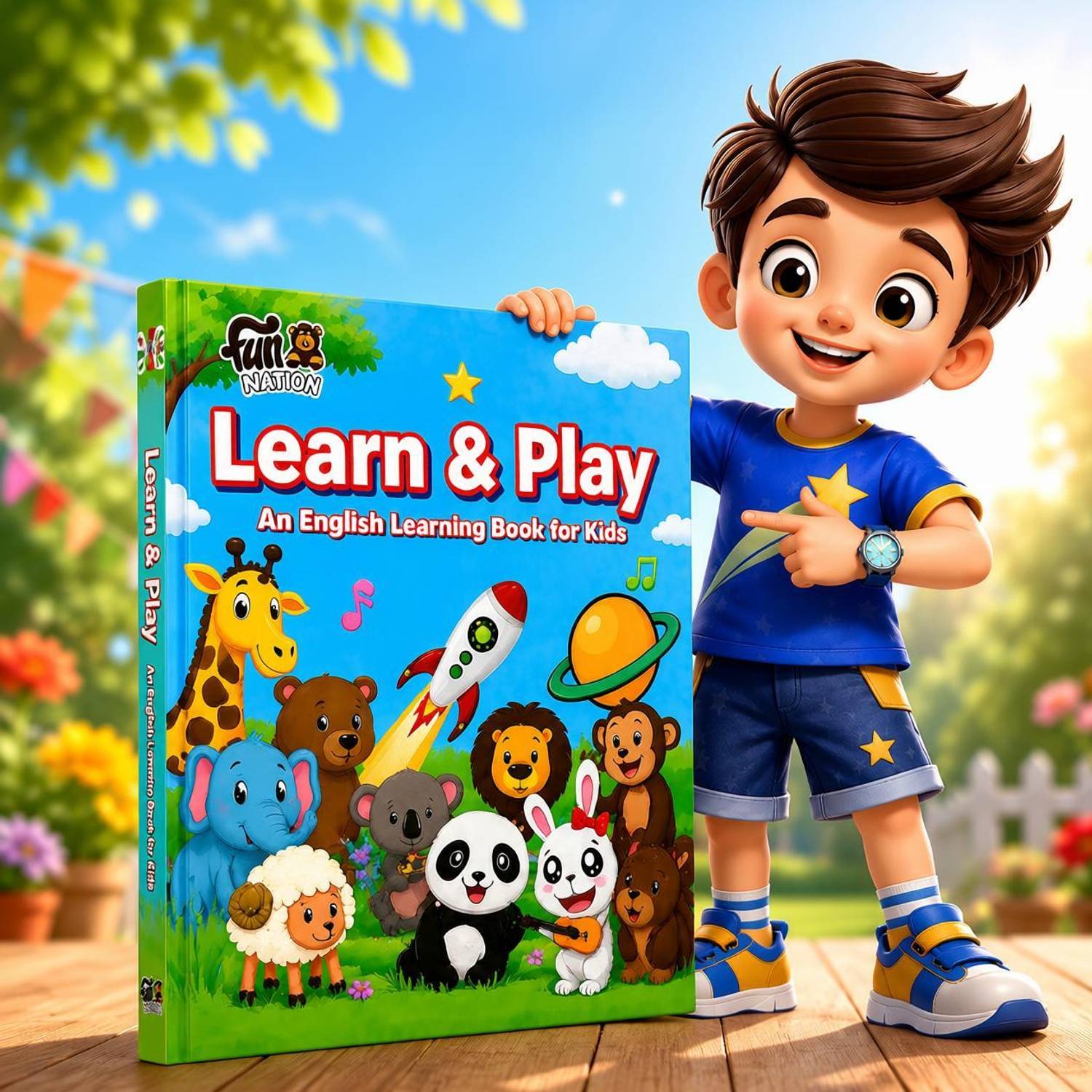 Buddynjoy Learn & Play Interactive English Sound Book Educational Learning Toy for Kids