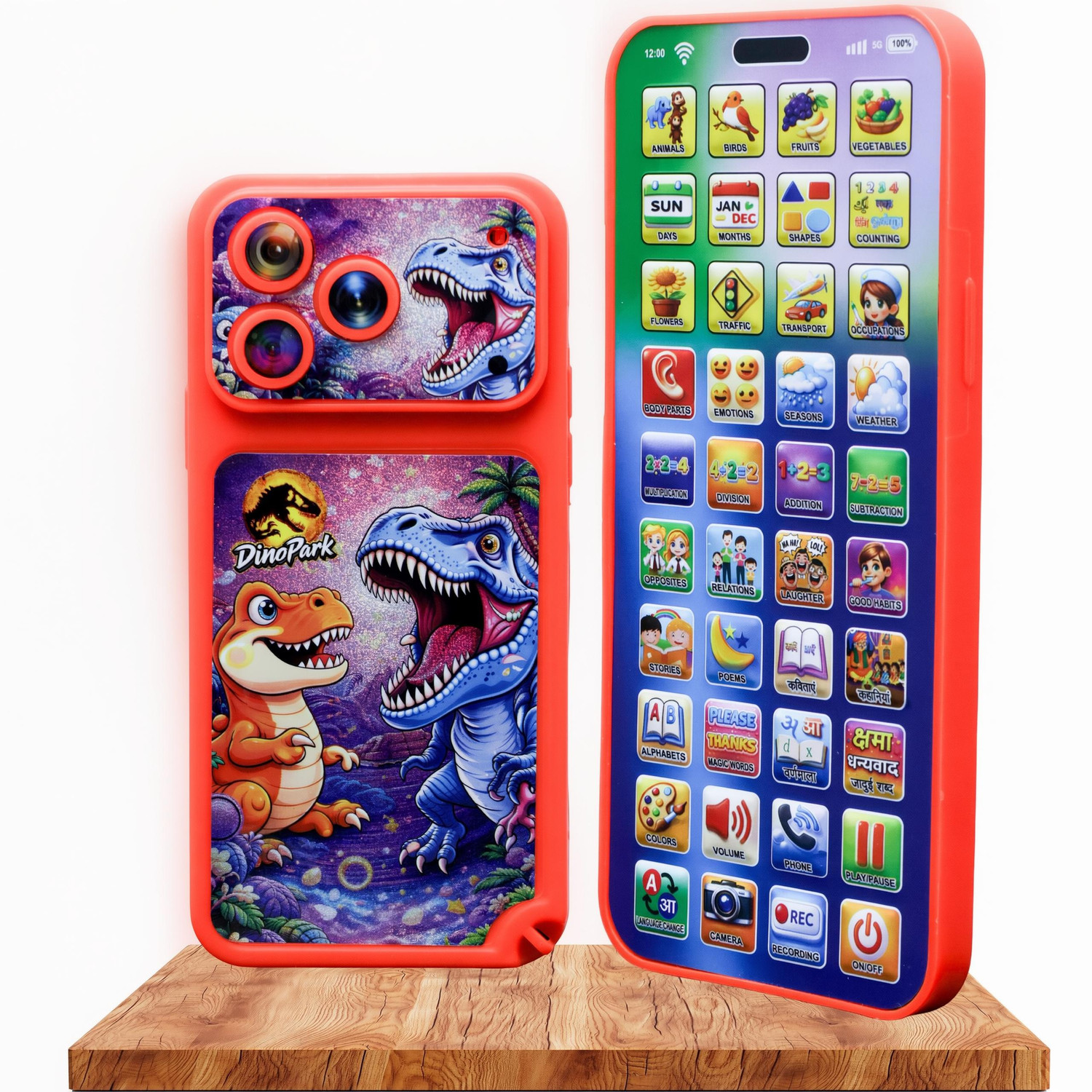 Image of Wonder LERNIX Pro Max Educational Phone - 184 Features 40 Buttons 13 Languages (Orange)