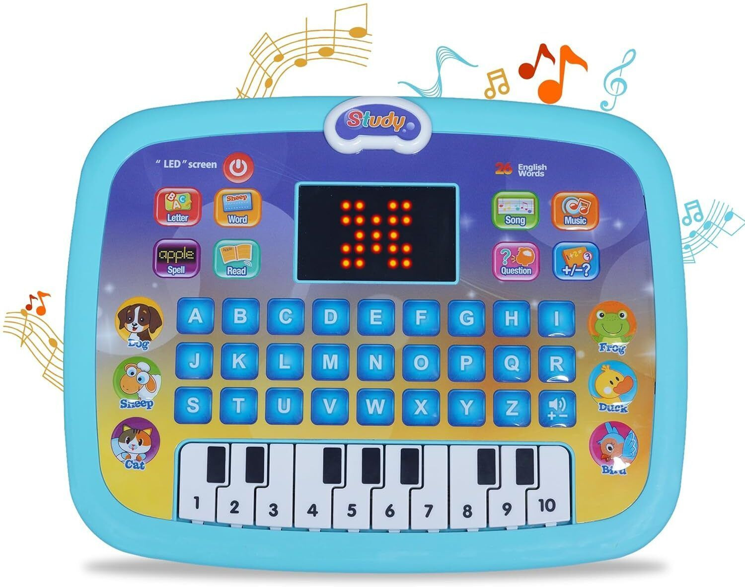 Image of Bogenlite 2 in 1 Electronic Activity Learning Tablet Laptop Cum Musical Piano Cum Toy