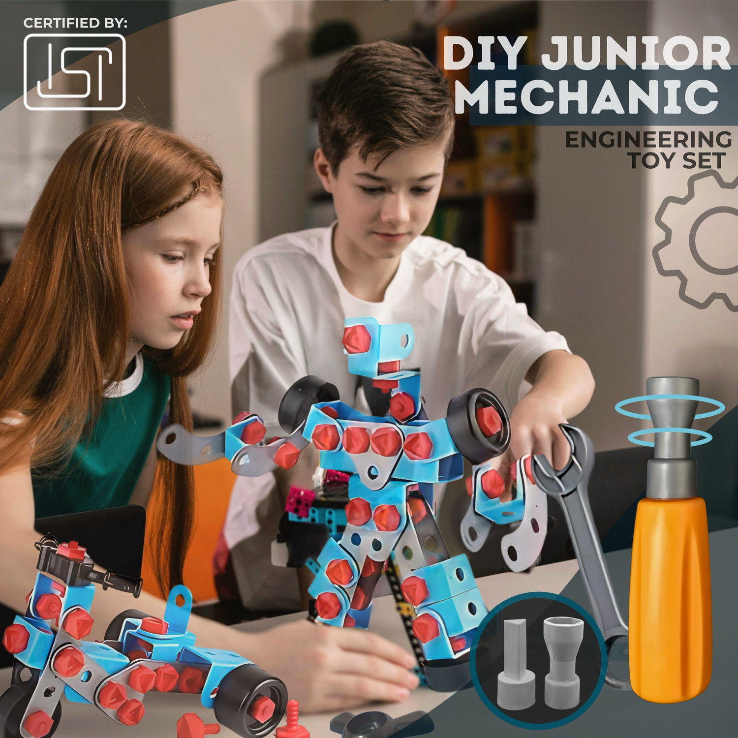 Image of KIDS FIRST STEP 7 in 1 DIY Educational Kit | 6 to 12 Years STEM Engineering | 158 Pcs Puzzle