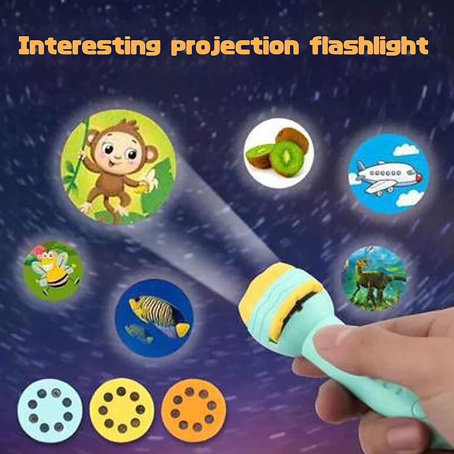 Image of PRIMEFAIR Mini Projector Torch Toy Slide Flashlight Projector Torch for Kids