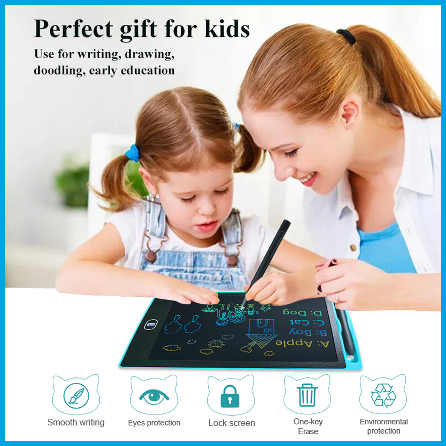 Image of MOBIZAC 16 Inch Writing Pad with Stylus Pen Tab for Kids Big Size Writing Slate Board