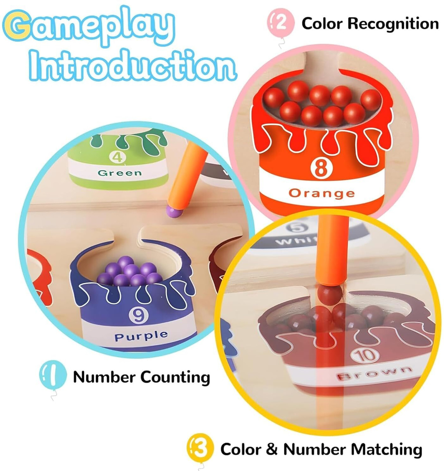 Image of Zuigo Magnetic Color and Number Maze Color Matching Number Learning Toy= Girls-Boyes Educational Board Games