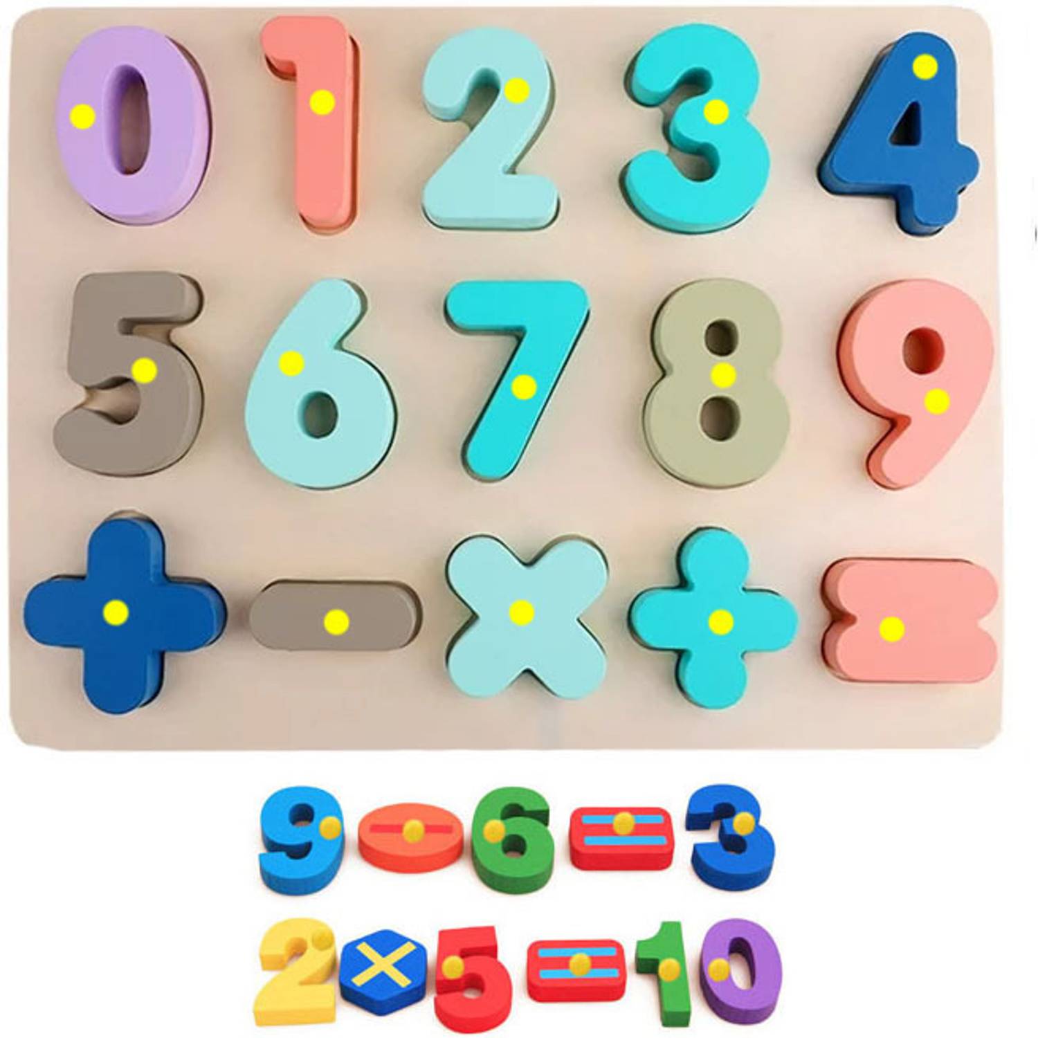 BUY SURETY 0-9 Number & Maths Sign Counting Learning Toys Montessori Educational Puzzle