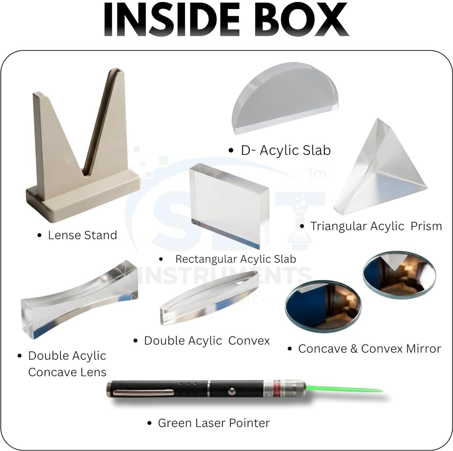 Image of SBT HC-AO7 High Clarity Acrylic Optics Demonstration Kit
