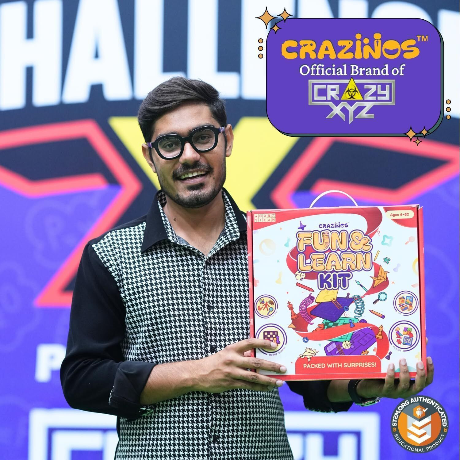 Image of Crazinos Fun & learn kit | For 5 to 6 Learners | Ages 4 to 60 Yrs| 50+ fun activities