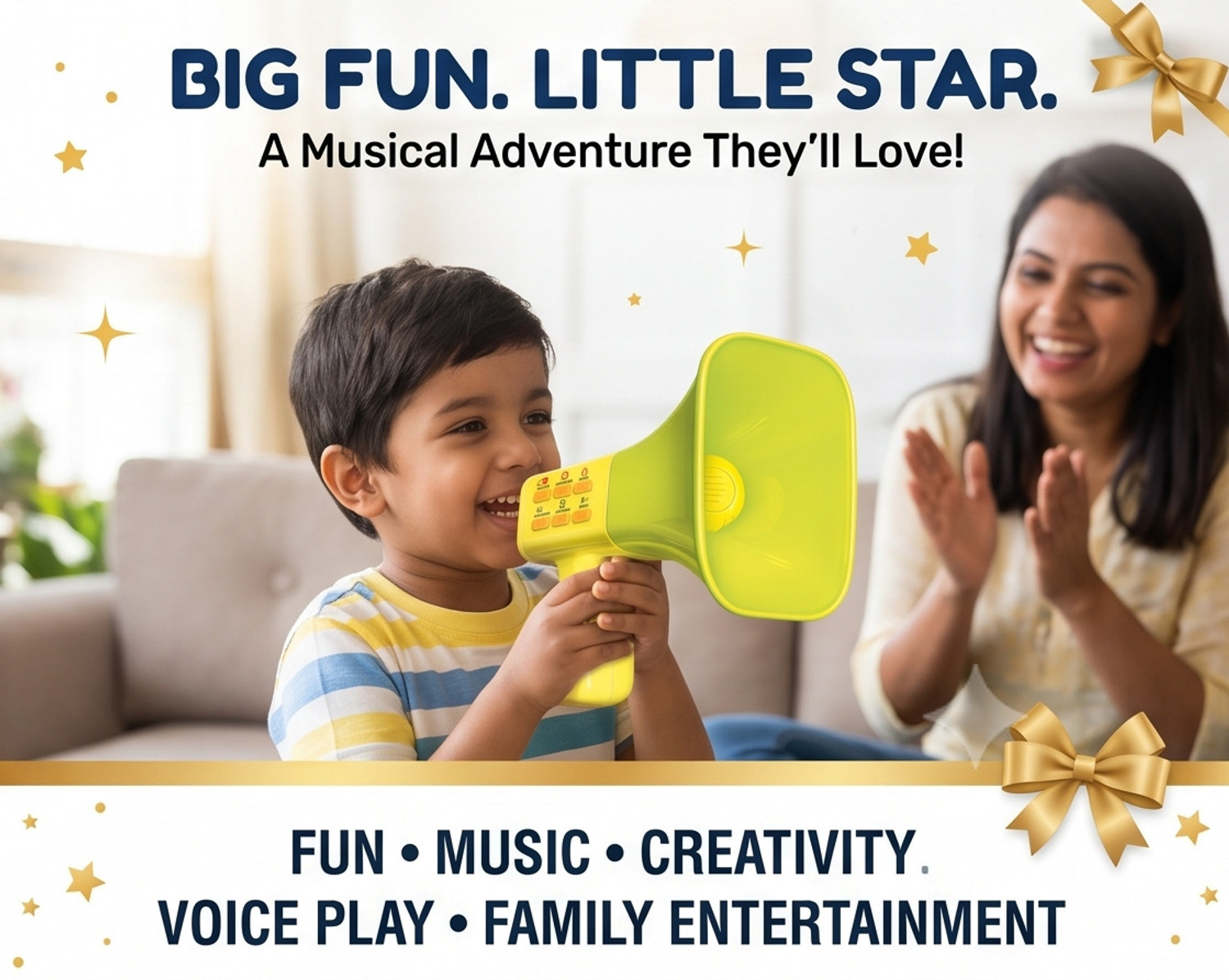 Image of Returno Musical Trumpet Voice Changer Megaphone Toy for Kids (Ages 2+)