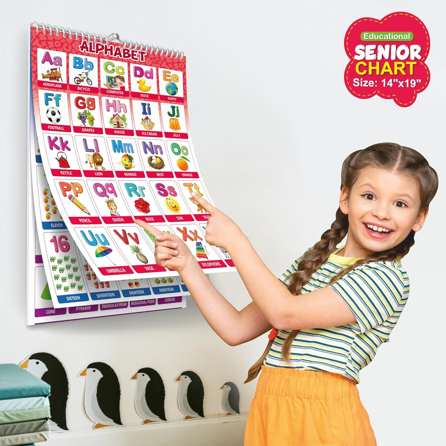 Image of GAMLOID Best Buy English Chart For Kids 36 x 50 cm - Children Spiral Wall Picture Chart (Multicolor)