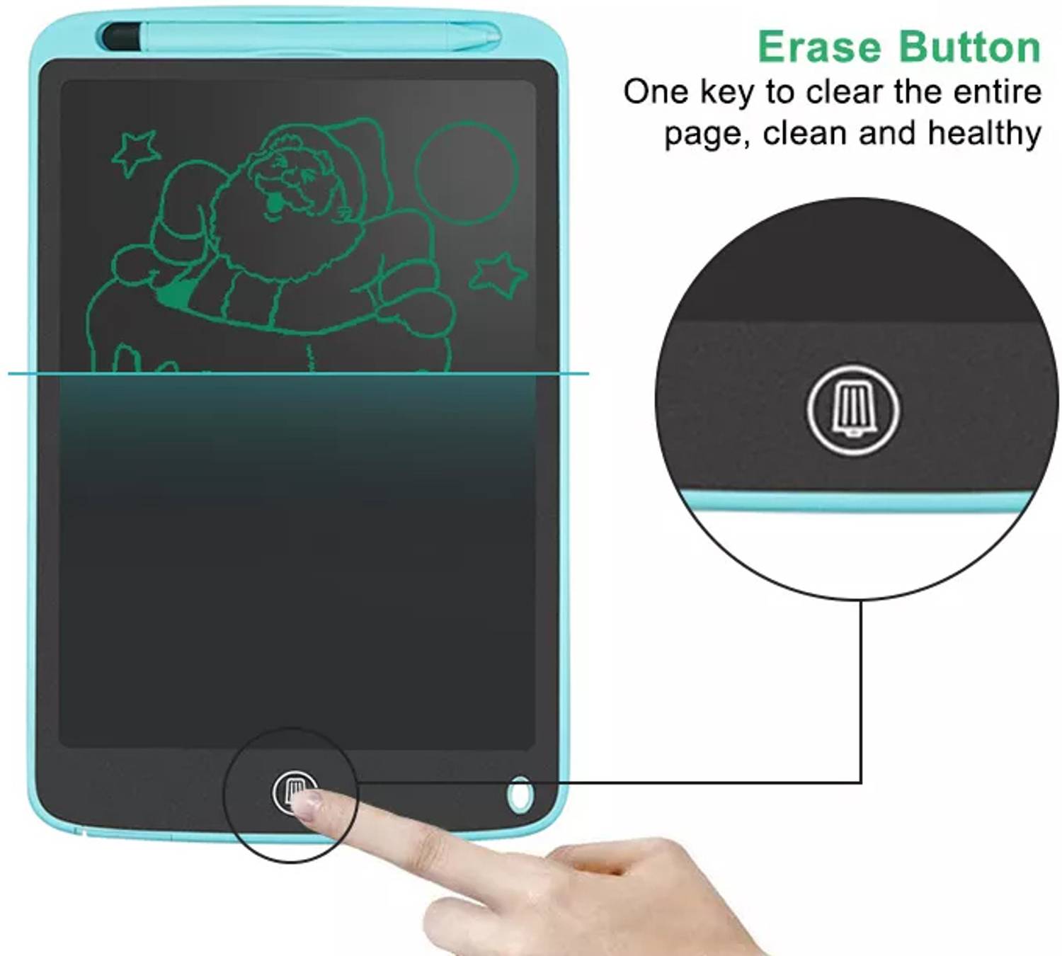 ARVANA LCD Writing Tablet Pad Learning Educational Toys+Mobile Stand For kids Play&Fun Digital RuffPad Slate Re-Writing Paperless Board Handwriting Pad Drawing Board 8.5 x 7 inch Graphics Tablet Connectivity - Wireless