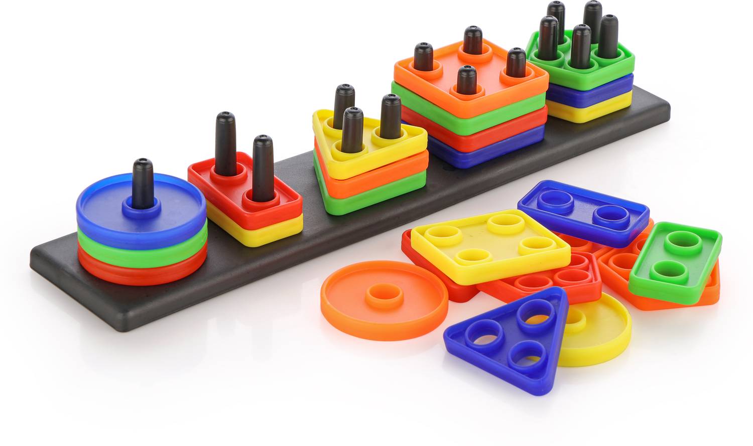 Zudo Toys Shape & Color Sorting Peg Board Toy for Kids